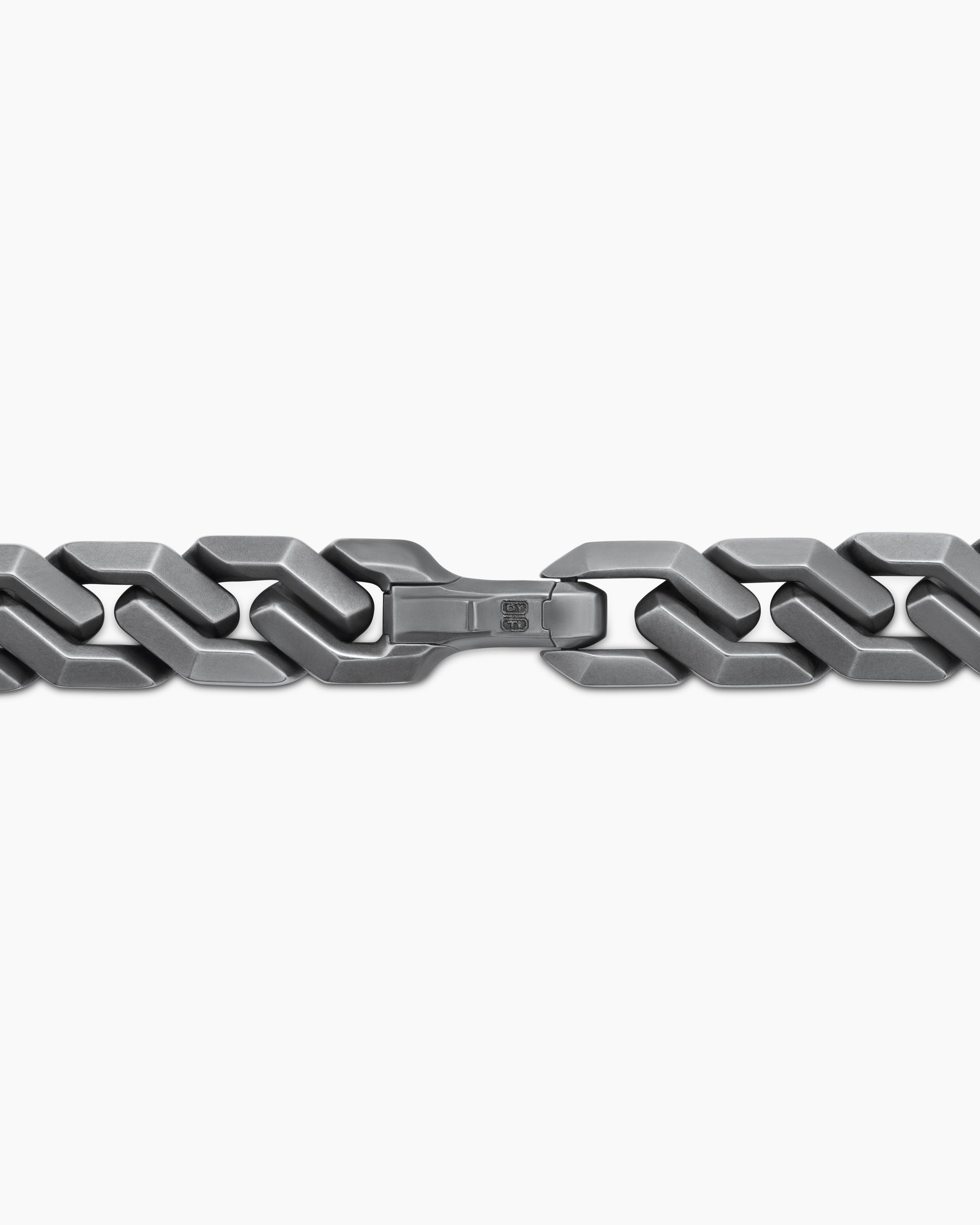 Curb Chain Angular Link Necklace in Anthracite Titanium, 8.7mm - Image 5
