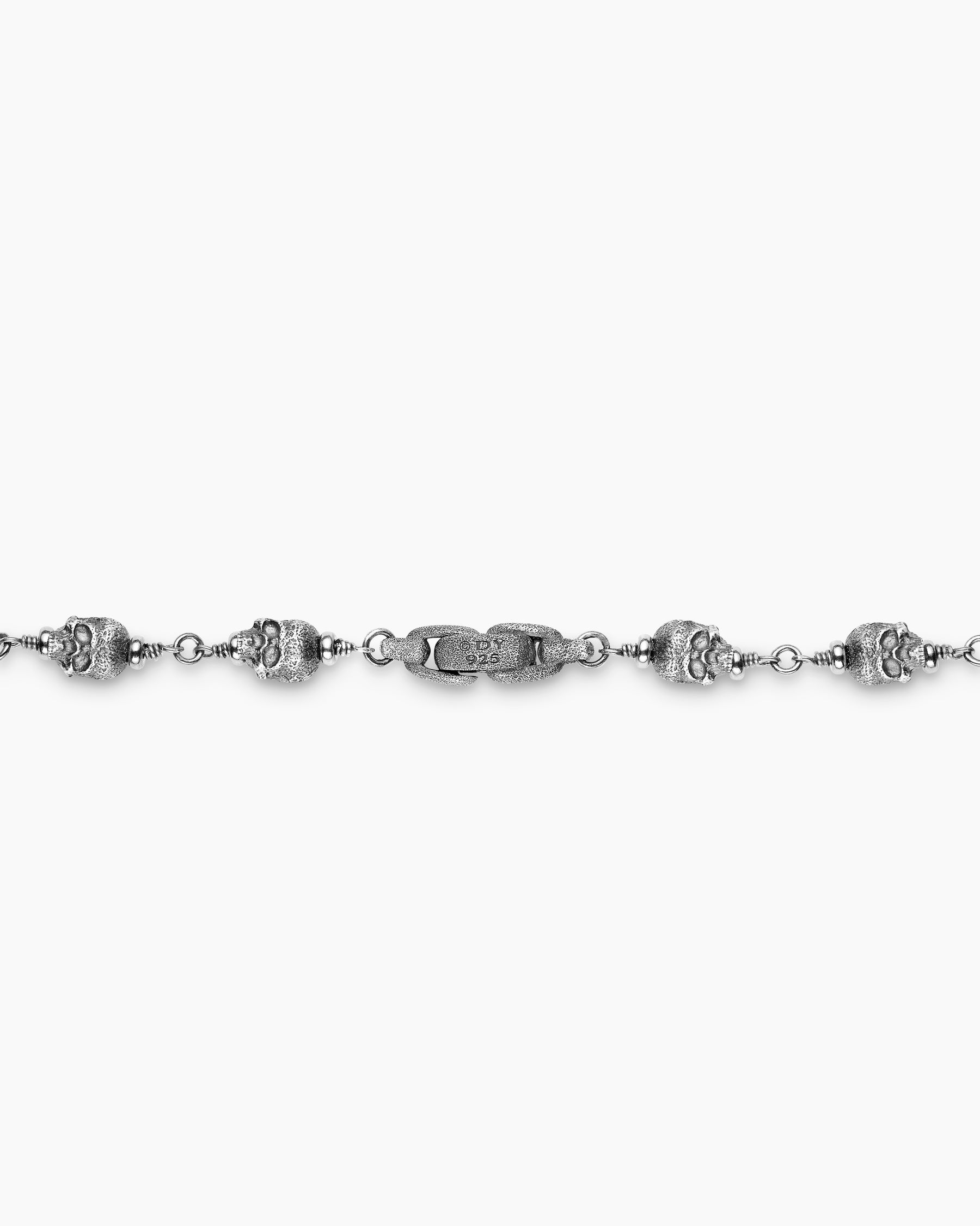 Memento Mori Skull Necklace in Sterling Silver, 9mm - Image 5