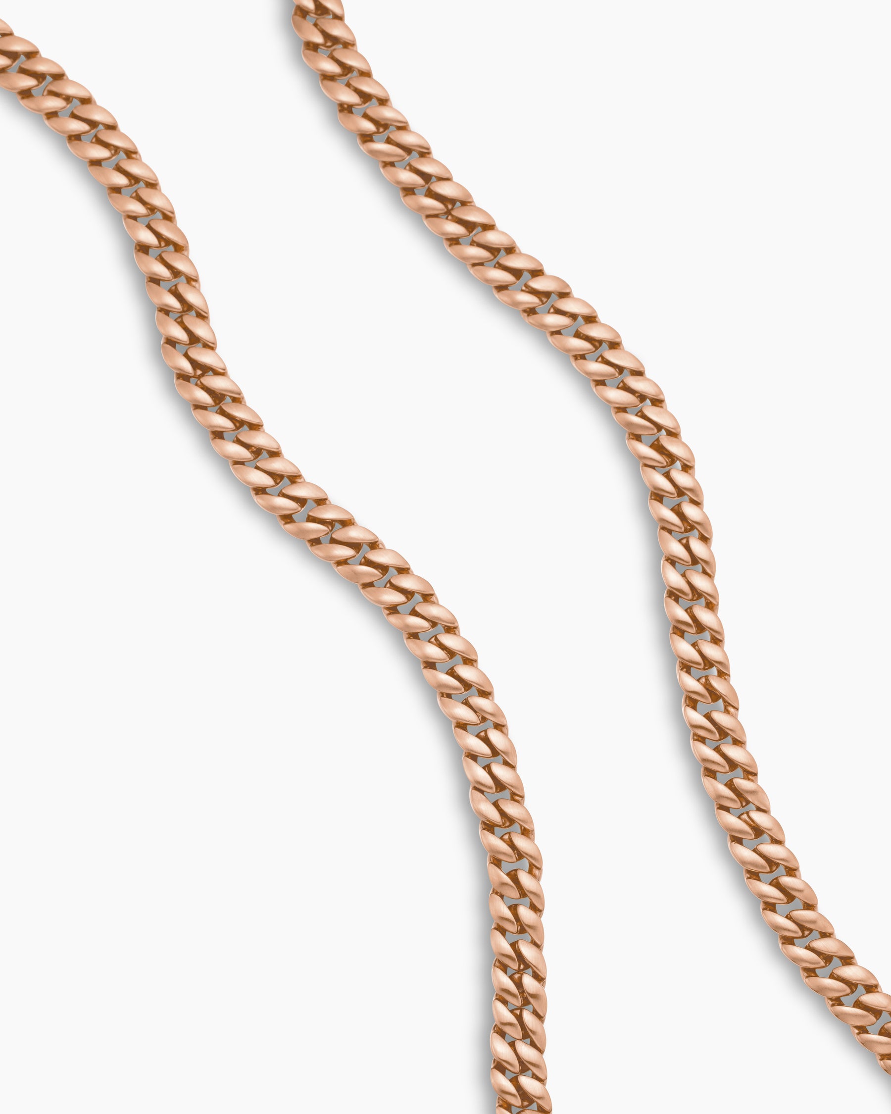 Curb Chain Necklace in 18K Rose Gold, 6mm - Image 3