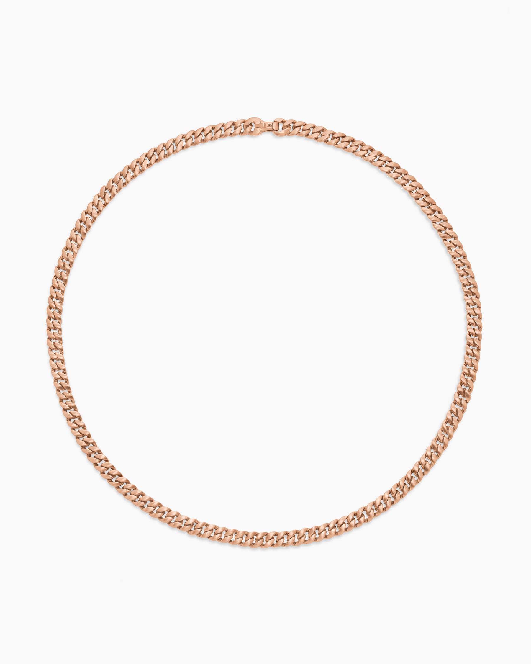 Curb Chain Necklace in 18K Rose Gold, 6mm - Image 4
