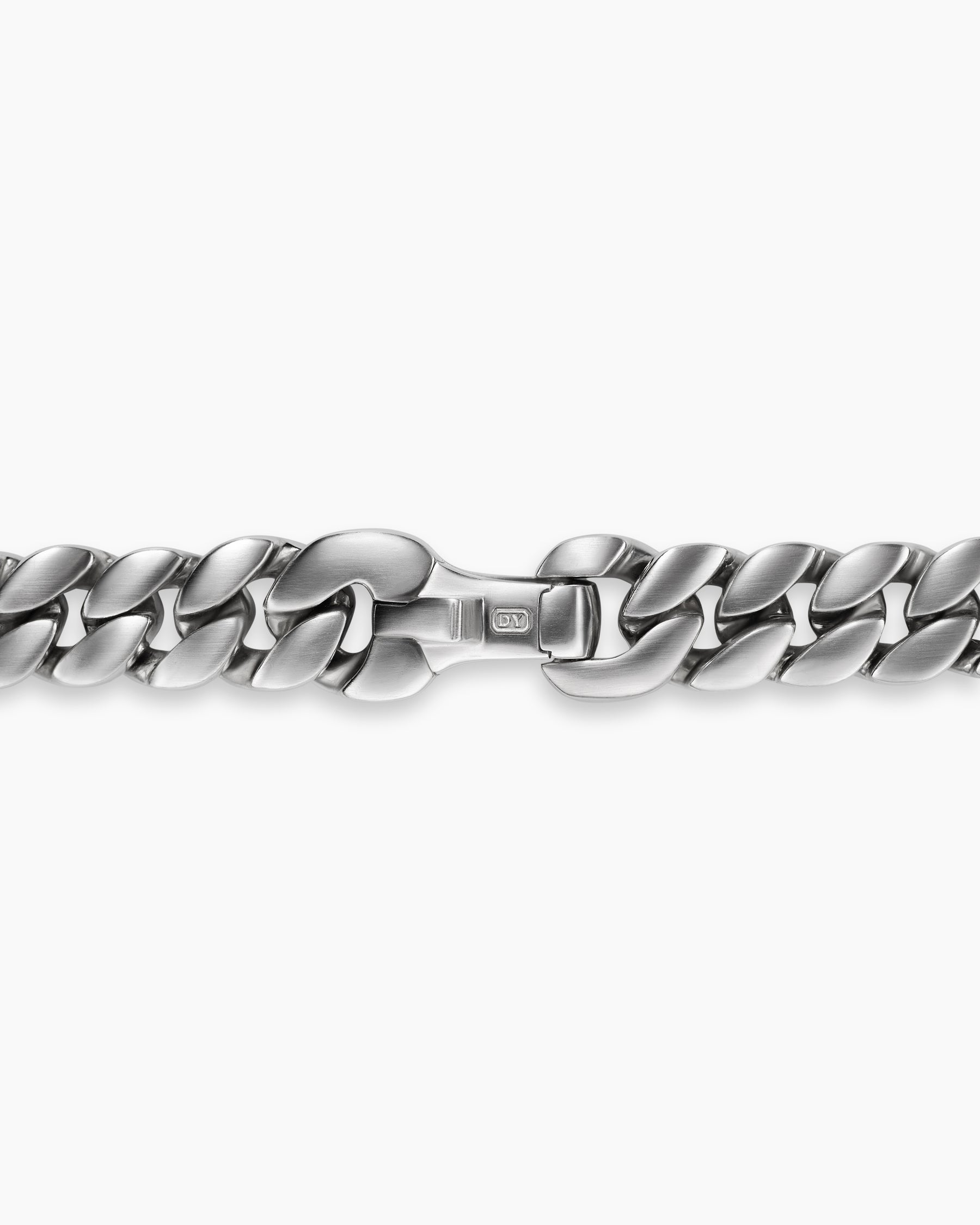 Curb Chain Necklace in Platinum, 6mm - Image 5