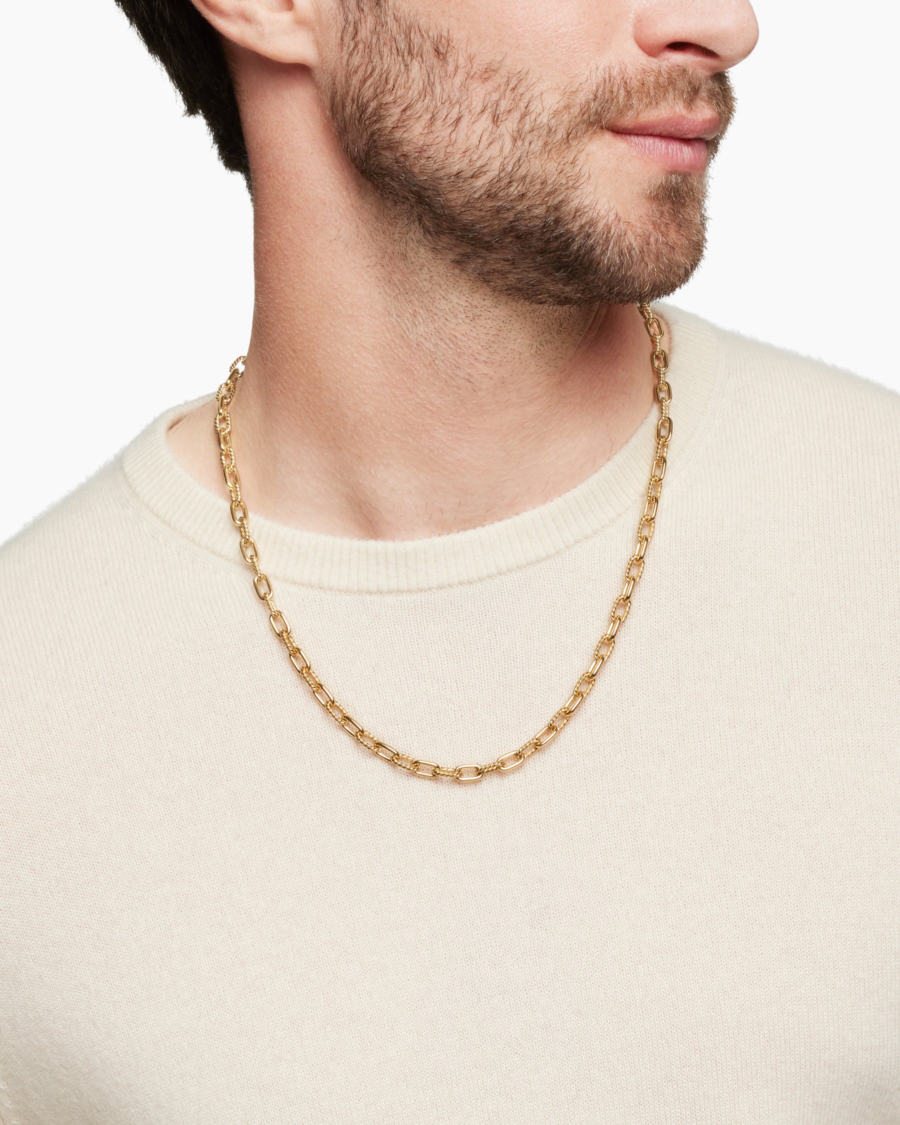 DY Madison Chain Necklace in 18K Yellow Gold, 6mm - Image 2