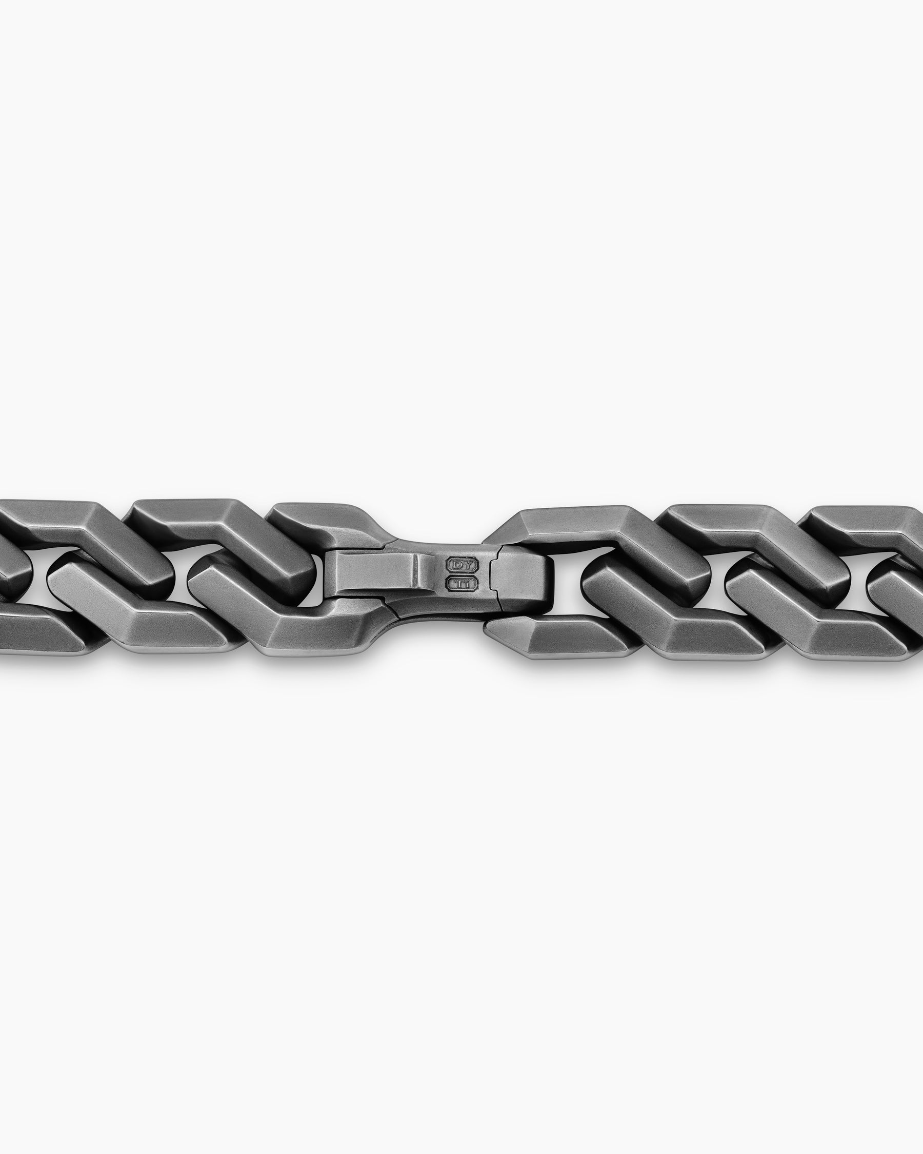 Curb Chain Angular Link Necklace in Anthracite Titanium, 11.5mm - Image 5