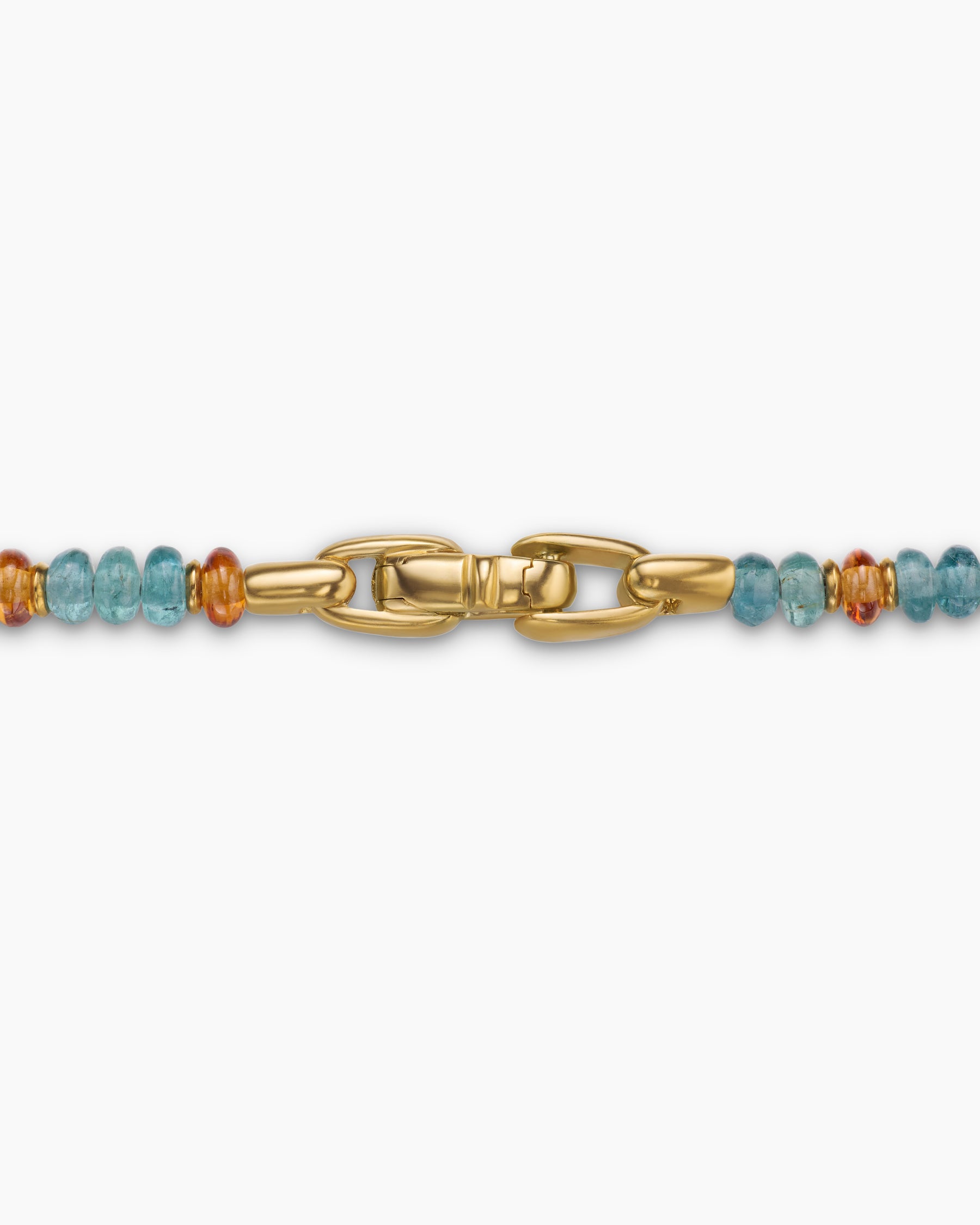 Spiritual Beads Necklace in 18K Yellow Gold with Indicolite and Mandarin Garnet, 4mm - Image 5