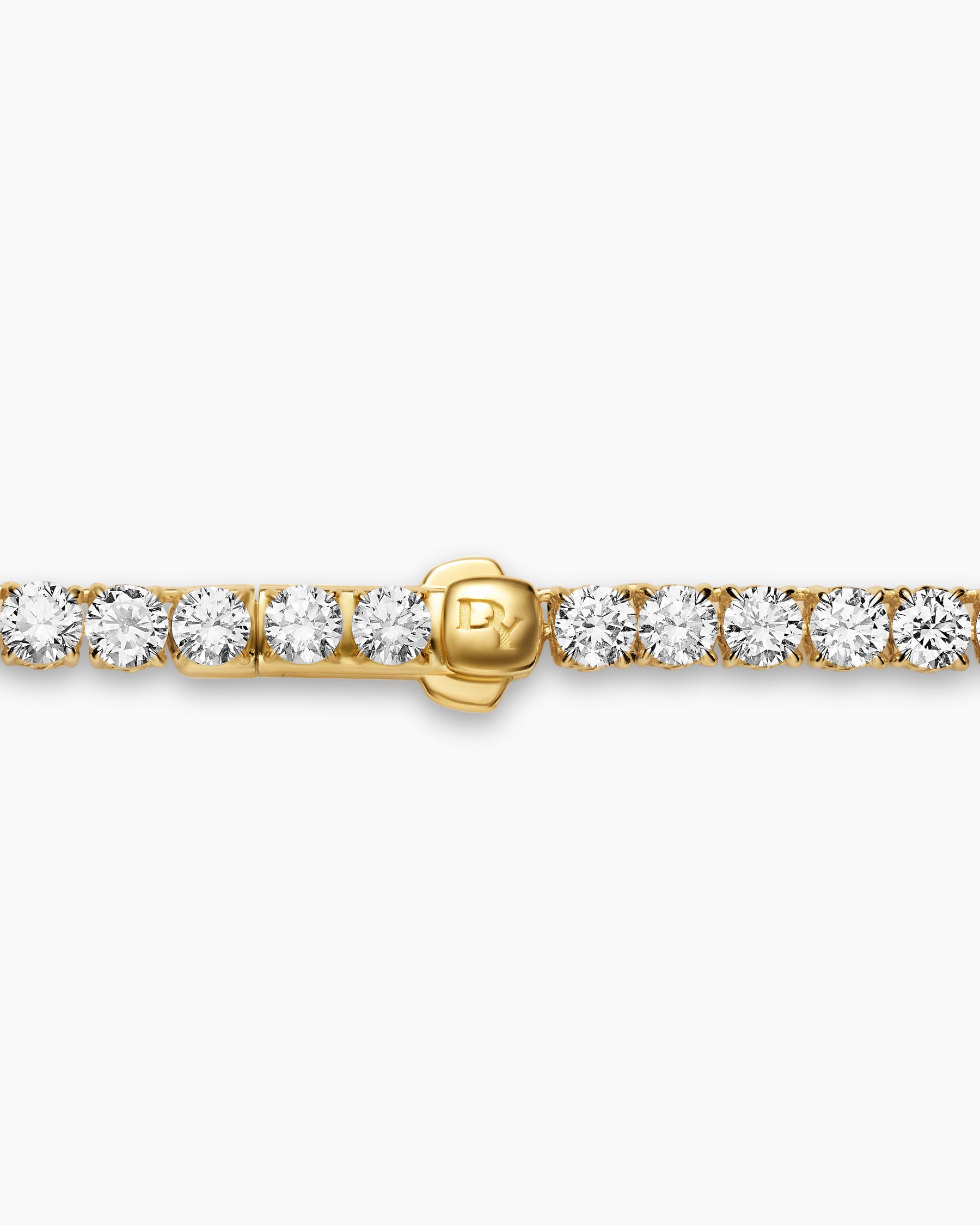 Tennis Necklace in 18K Yellow Gold with Diamonds, 3mm - Image 5