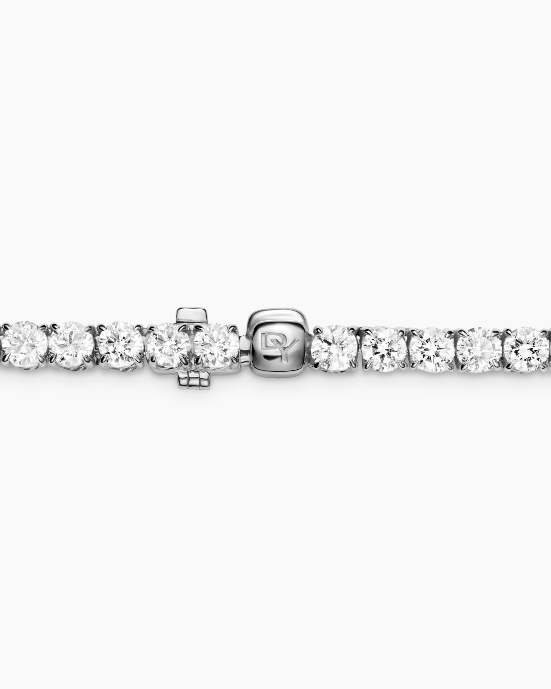 Tennis Necklace in 18K White Gold with Diamonds, 3mm - Image 5