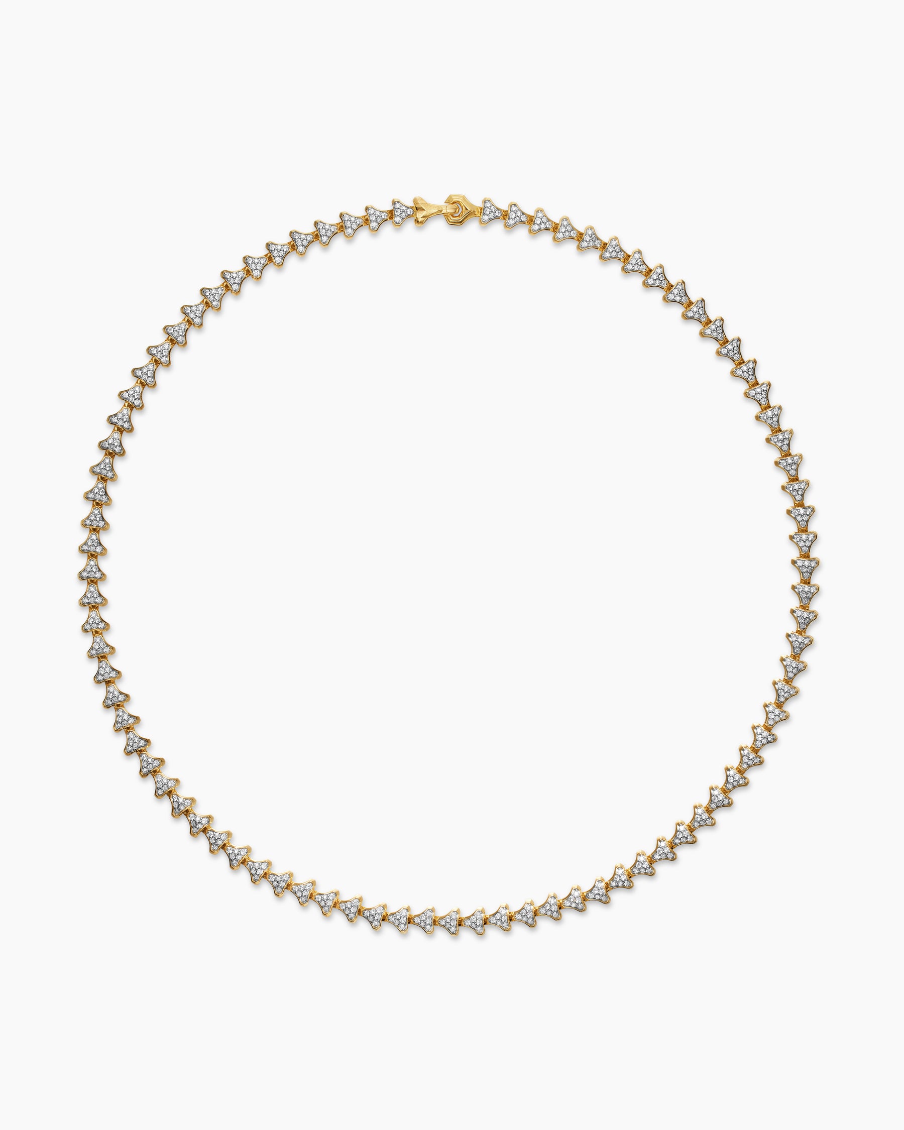 Armory Necklace in 18K Yellow Gold with Diamonds, 7.5mm - Image 4