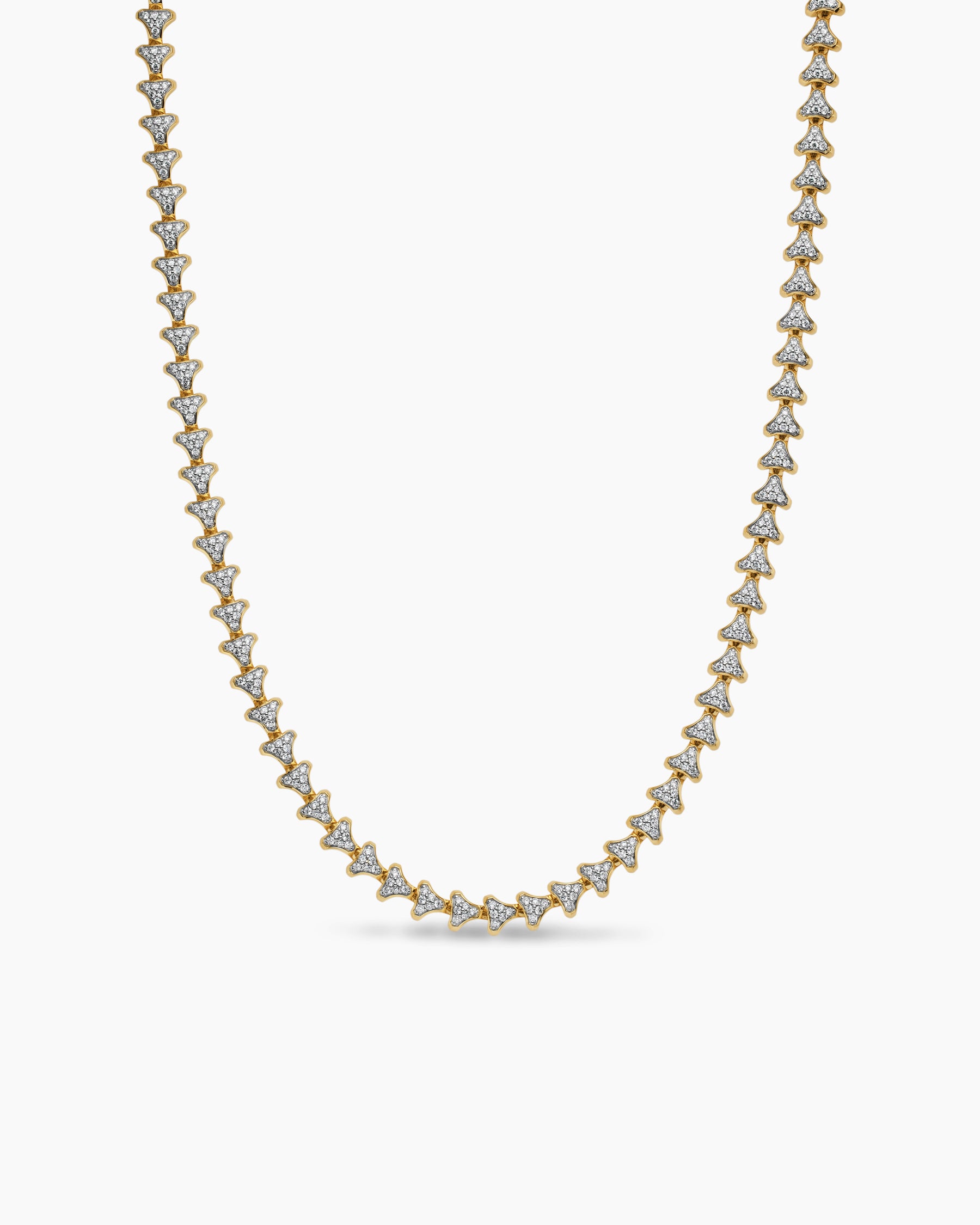 Armory Necklace in 18K Yellow Gold with Diamonds, 7.5mm