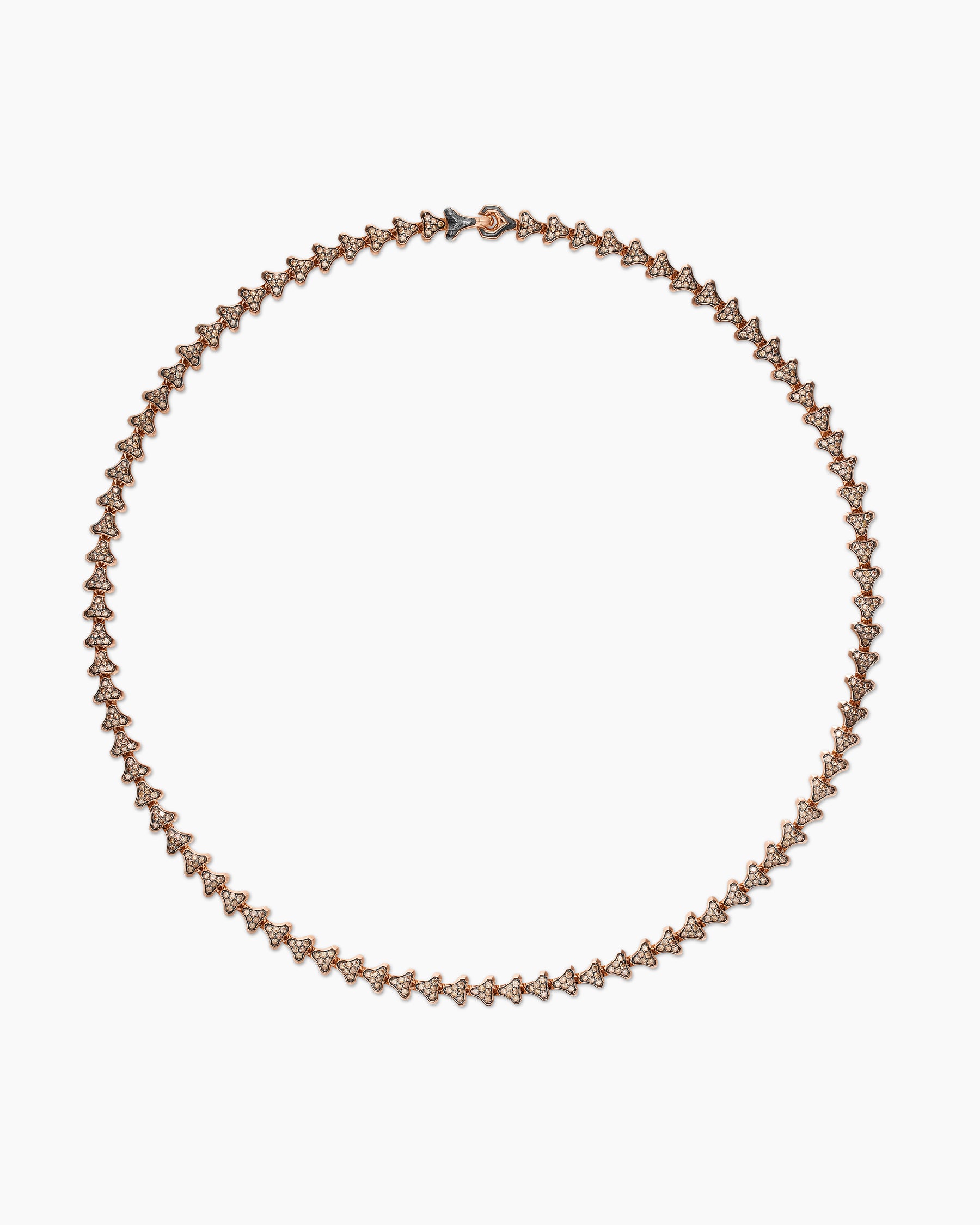 Armory Necklace in 18K Rose Gold with Cognac Diamonds, 7.5mm - Image 4