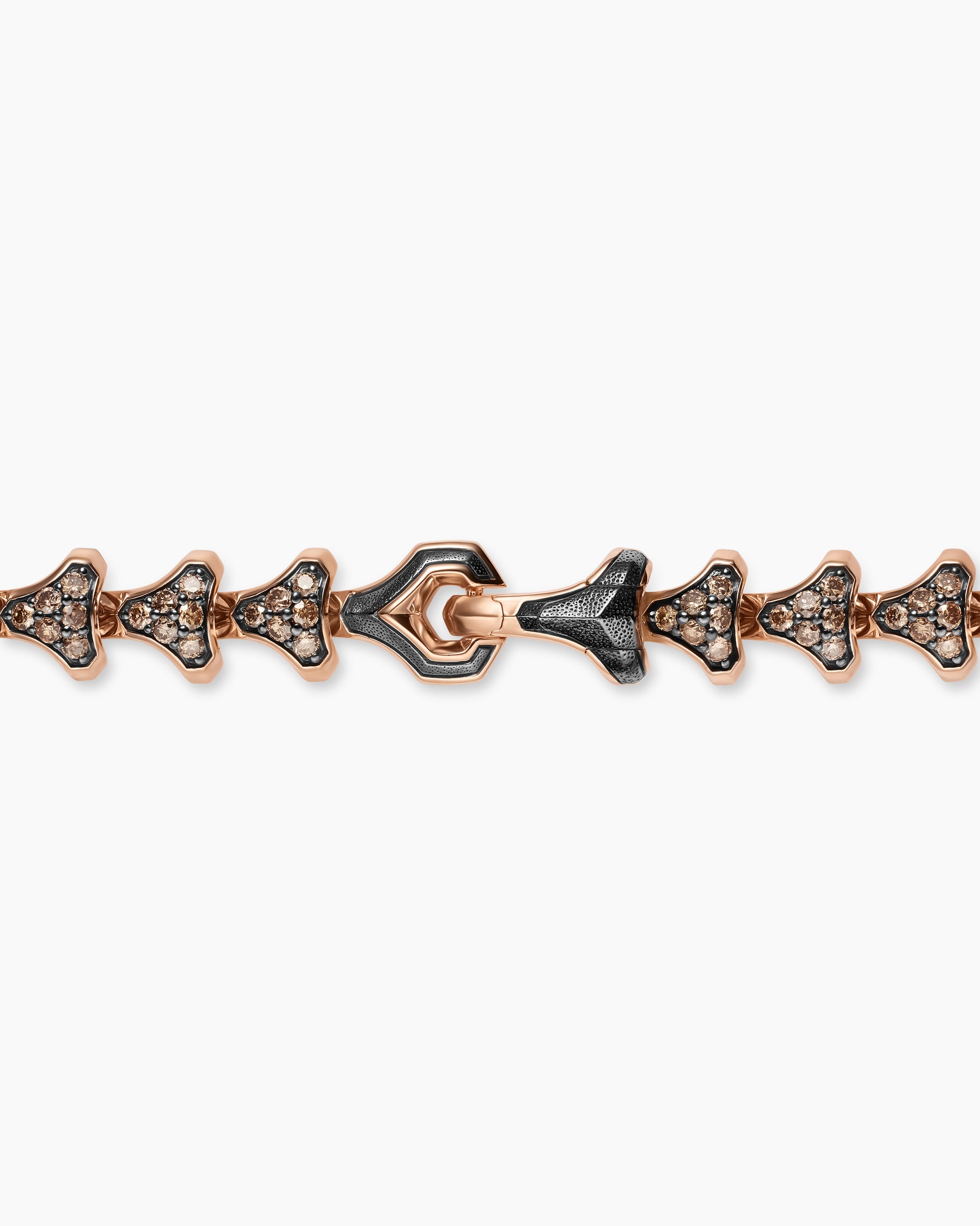 Armory Necklace in 18K Rose Gold with Cognac Diamonds, 7.5mm - Image 5