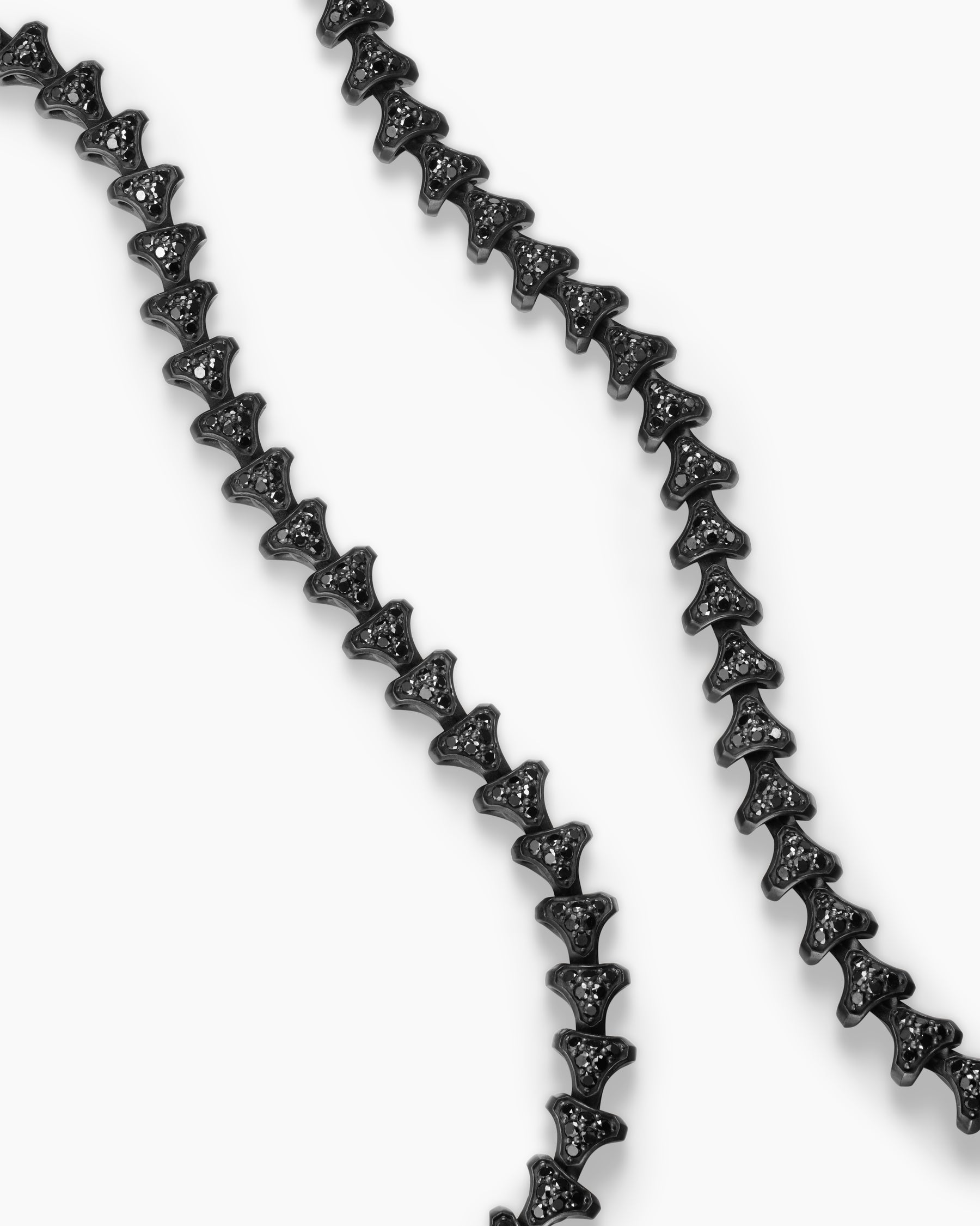 Armory Necklace in Black Titanium with Black Diamonds, 7.5mm - Image 3