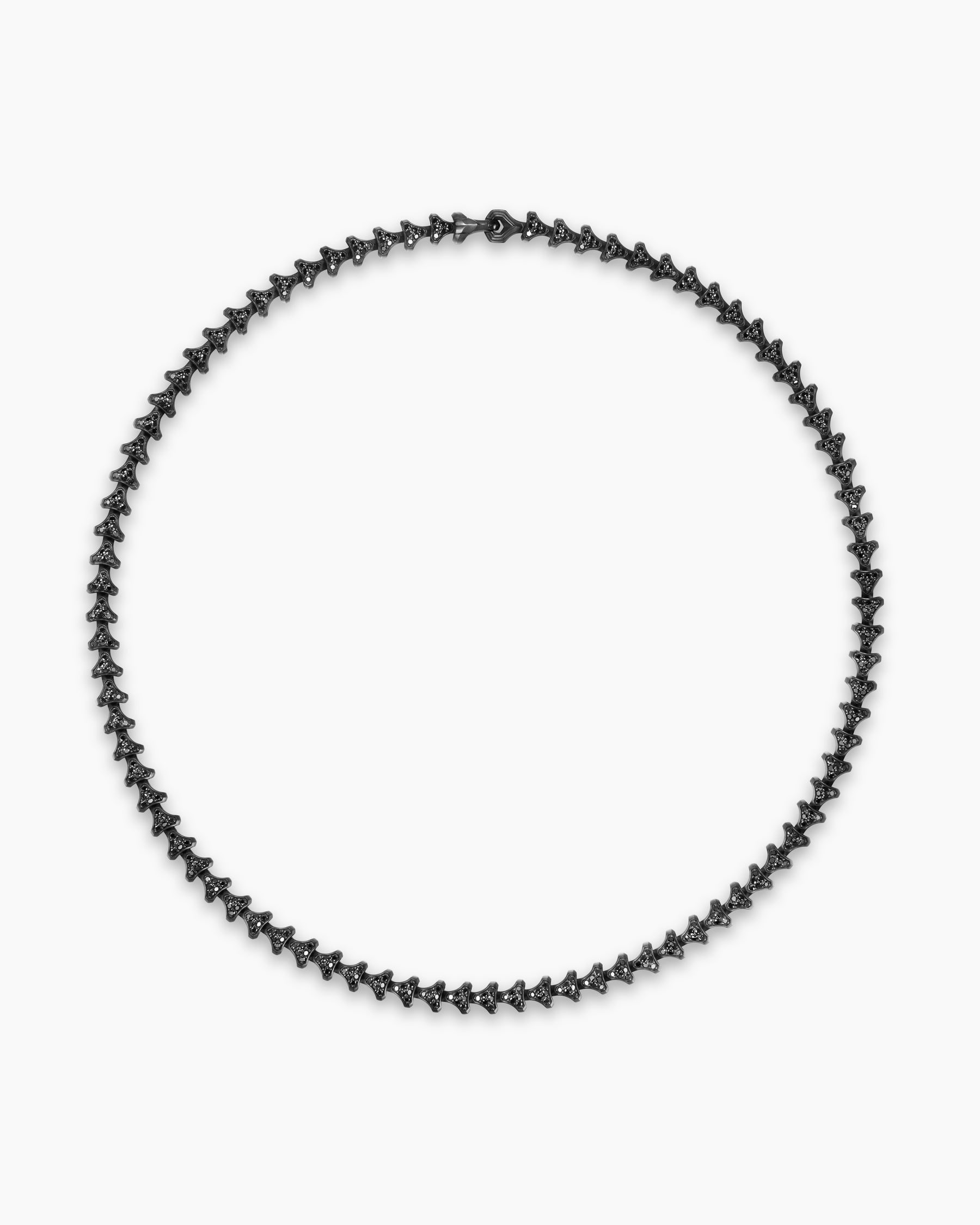 Armory Necklace in Black Titanium with Black Diamonds, 7.5mm - Image 4