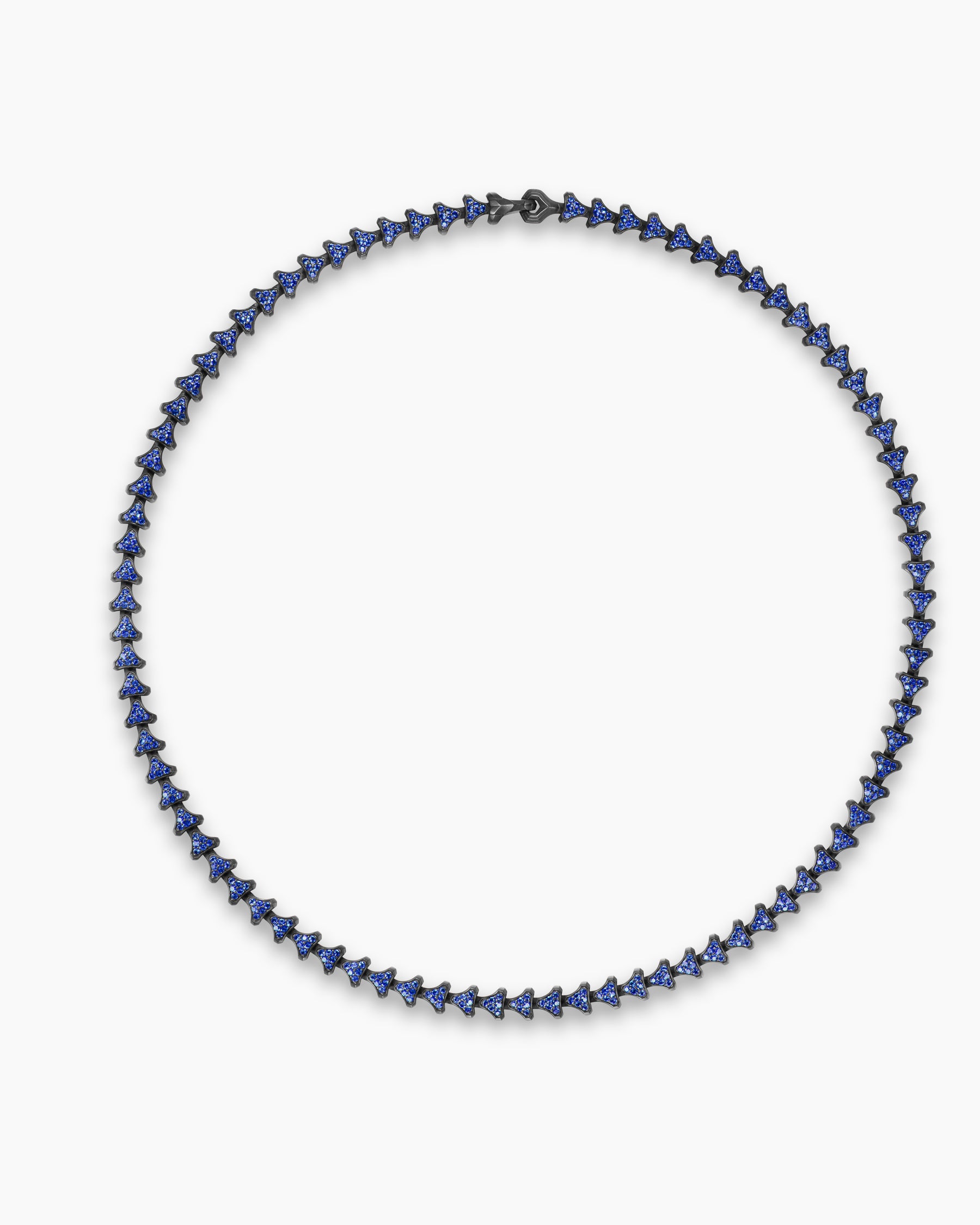 Armory Necklace in Black Titanium with Sapphires, 7.5mm - Image 4