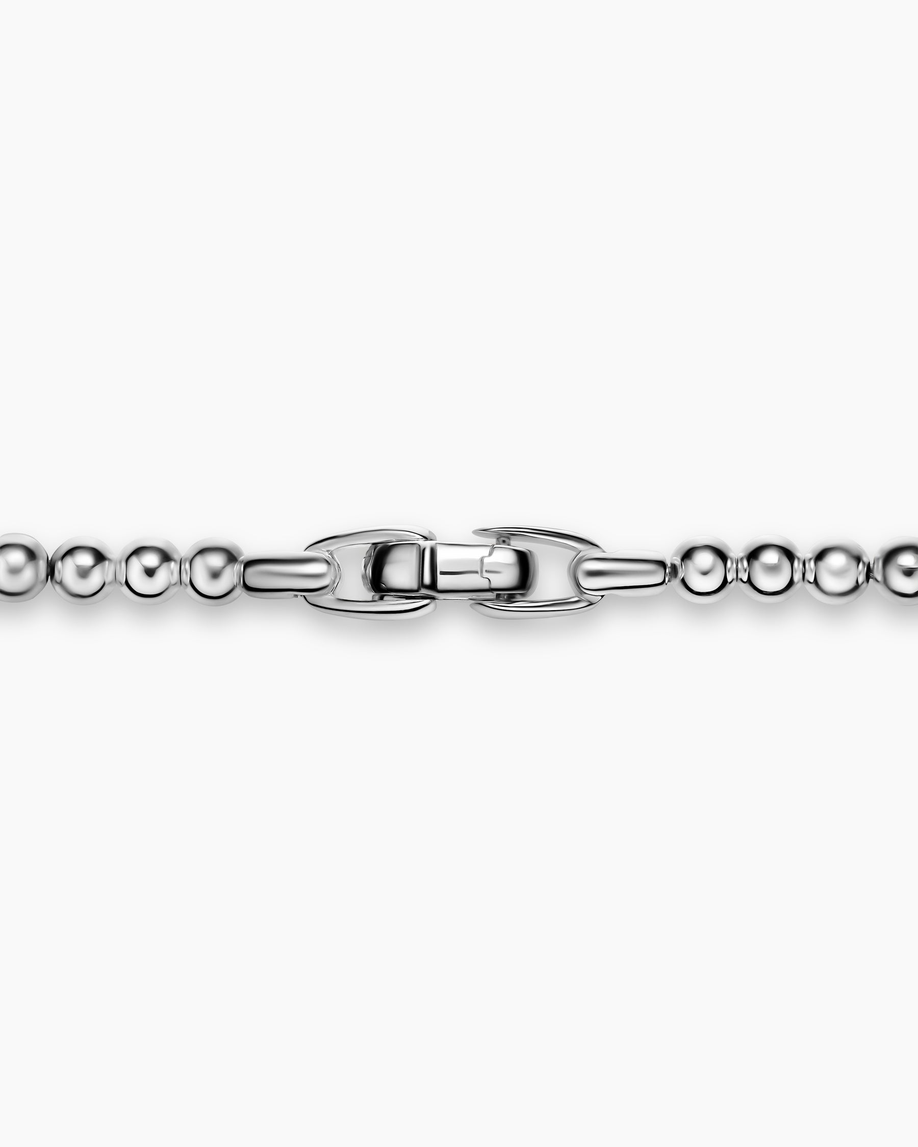 Spiritual Beads Metal Bead Necklace in Sterling Silver, 4mm - Image 5