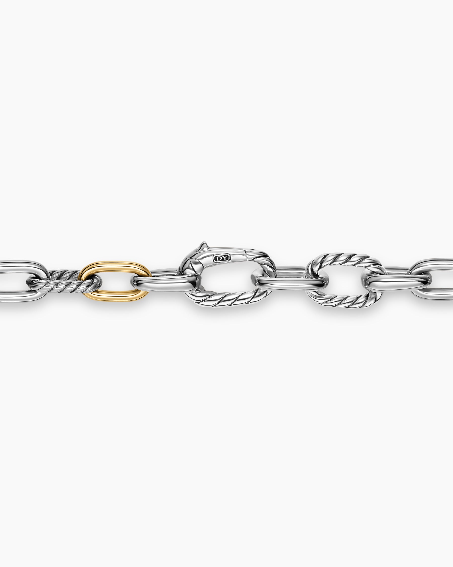 DY Madison Chain Necklace in Sterling Silver with 18K Yellow Gold, 6mm - Image 4