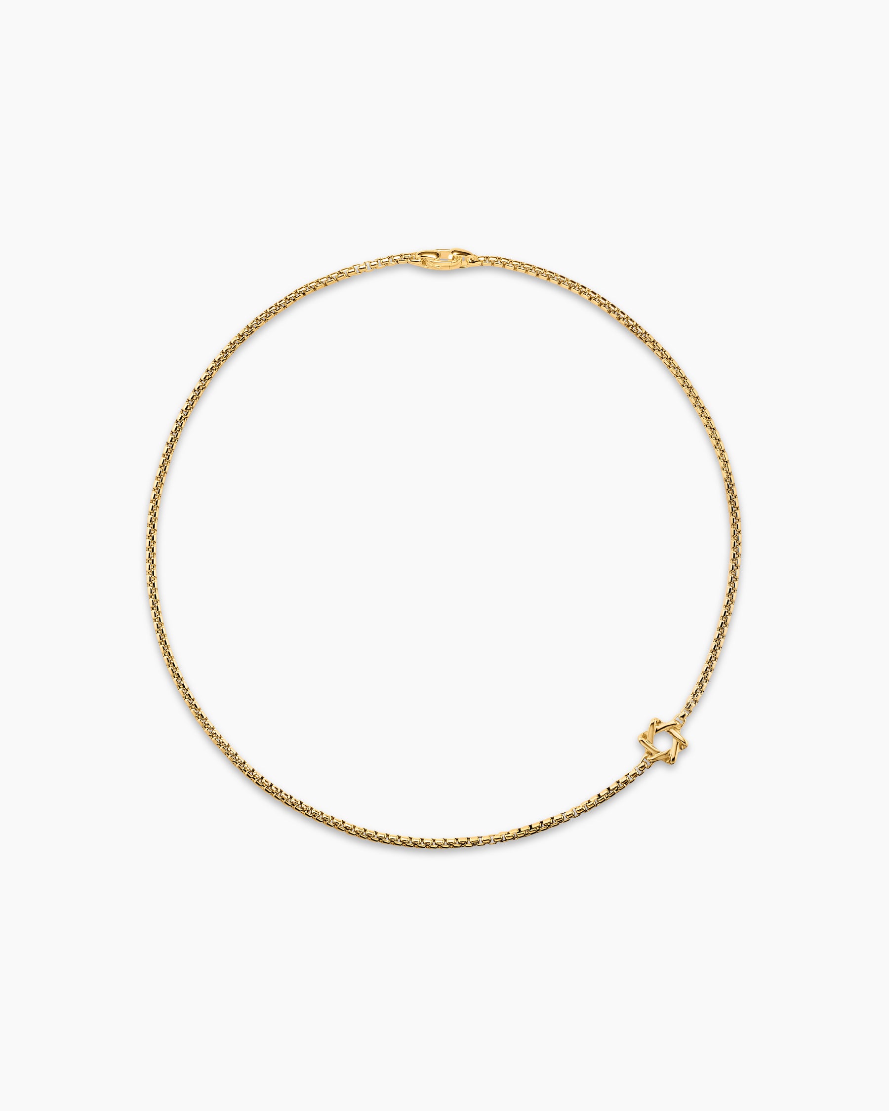 Star of David Station Necklace in 18K Yellow Gold, 3.4mm - Image 3