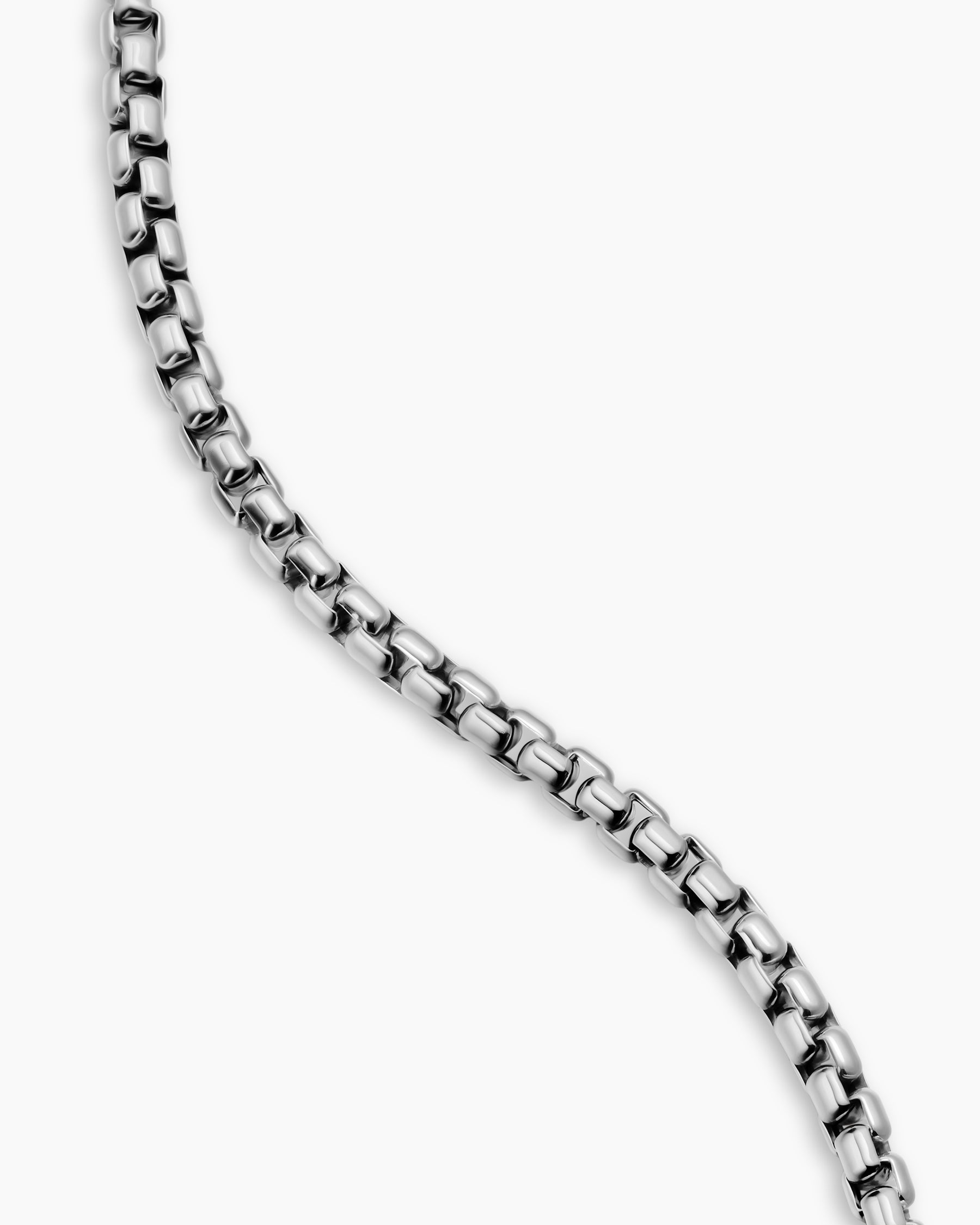 Alternative view of Star of David Station Necklace in Sterling Silver with 14K Yellow Gold, 3.6mm