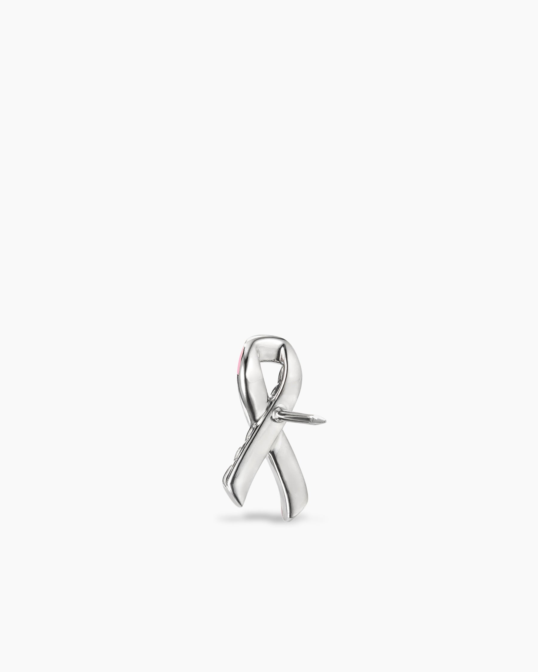 Alternative view of Cable Collectibles Ribbon Pin in Sterling Silver with Pink Enamel, 18mm
