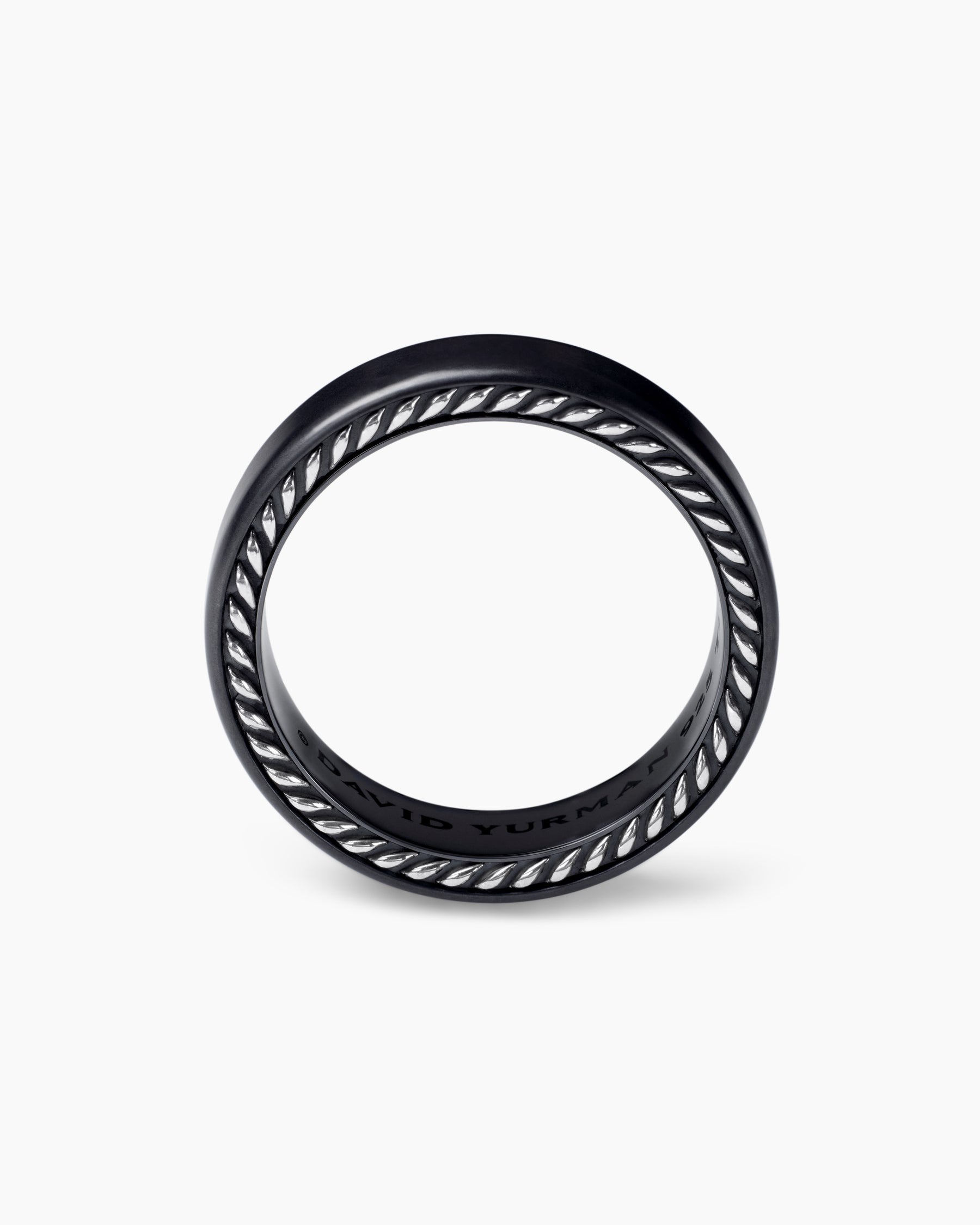 Streamline Band Ring in Black Titanium, 6mm - Image 5