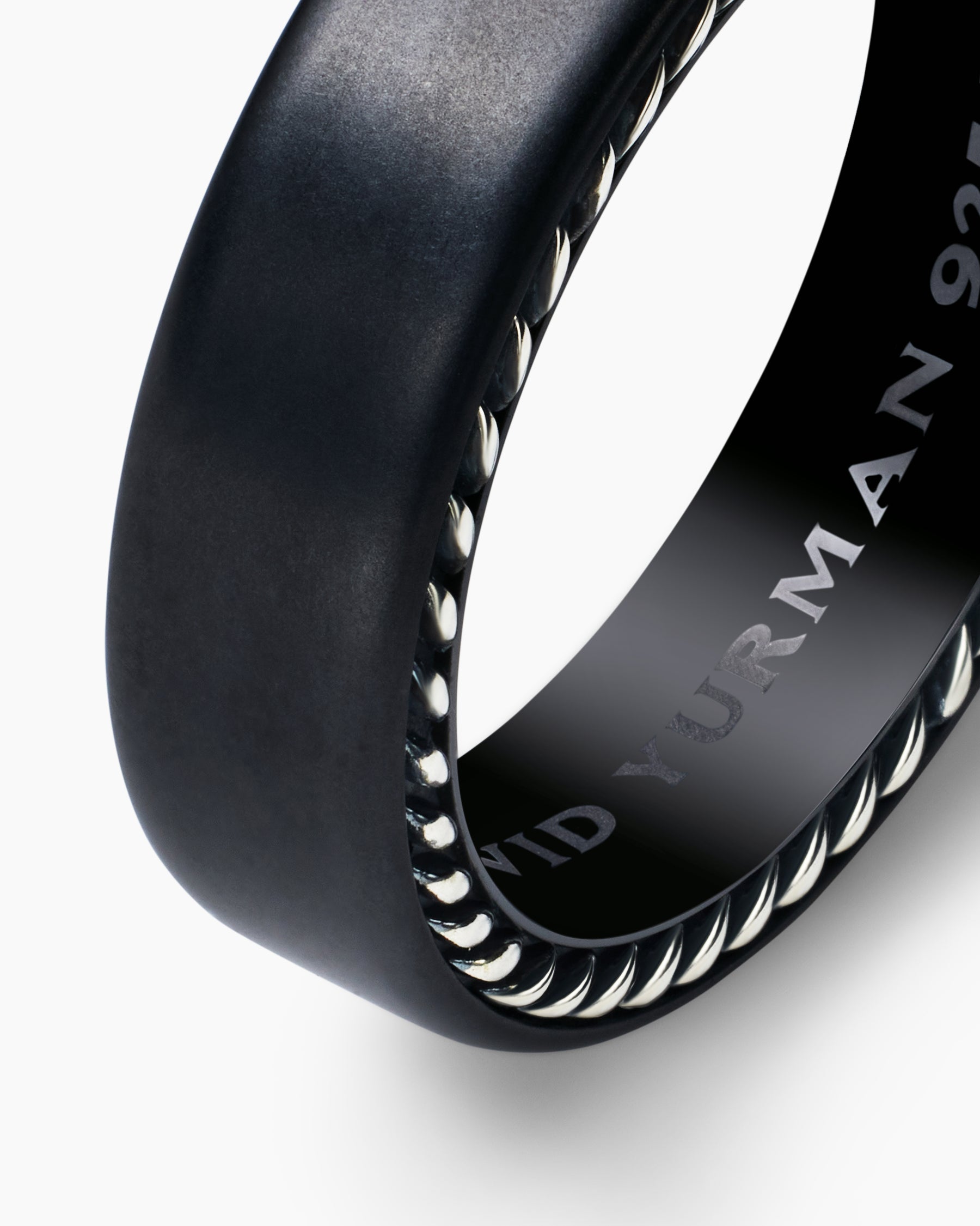Streamline Band Ring in Black Titanium, 6mm - Image 6