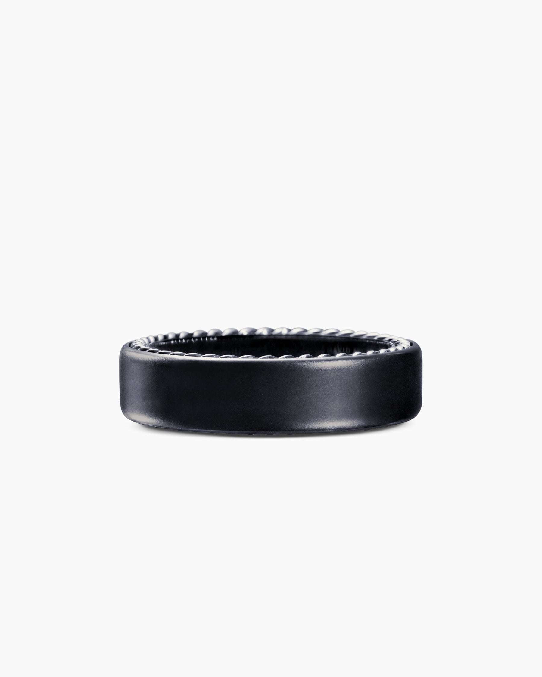 Streamline Band Ring in Black Titanium, 6mm
