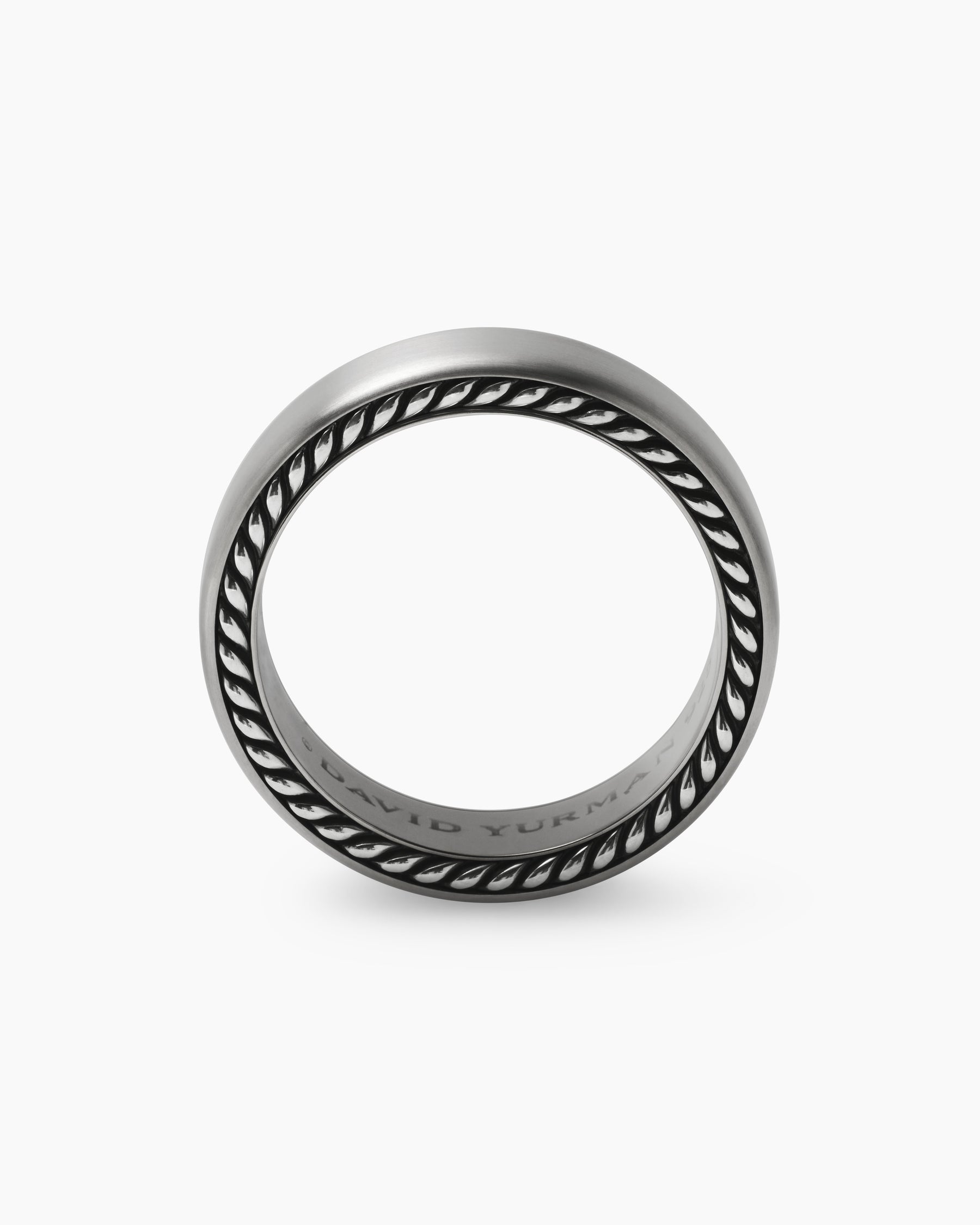 Streamline Band Ring in Grey Titanium, 6mm - Image 5