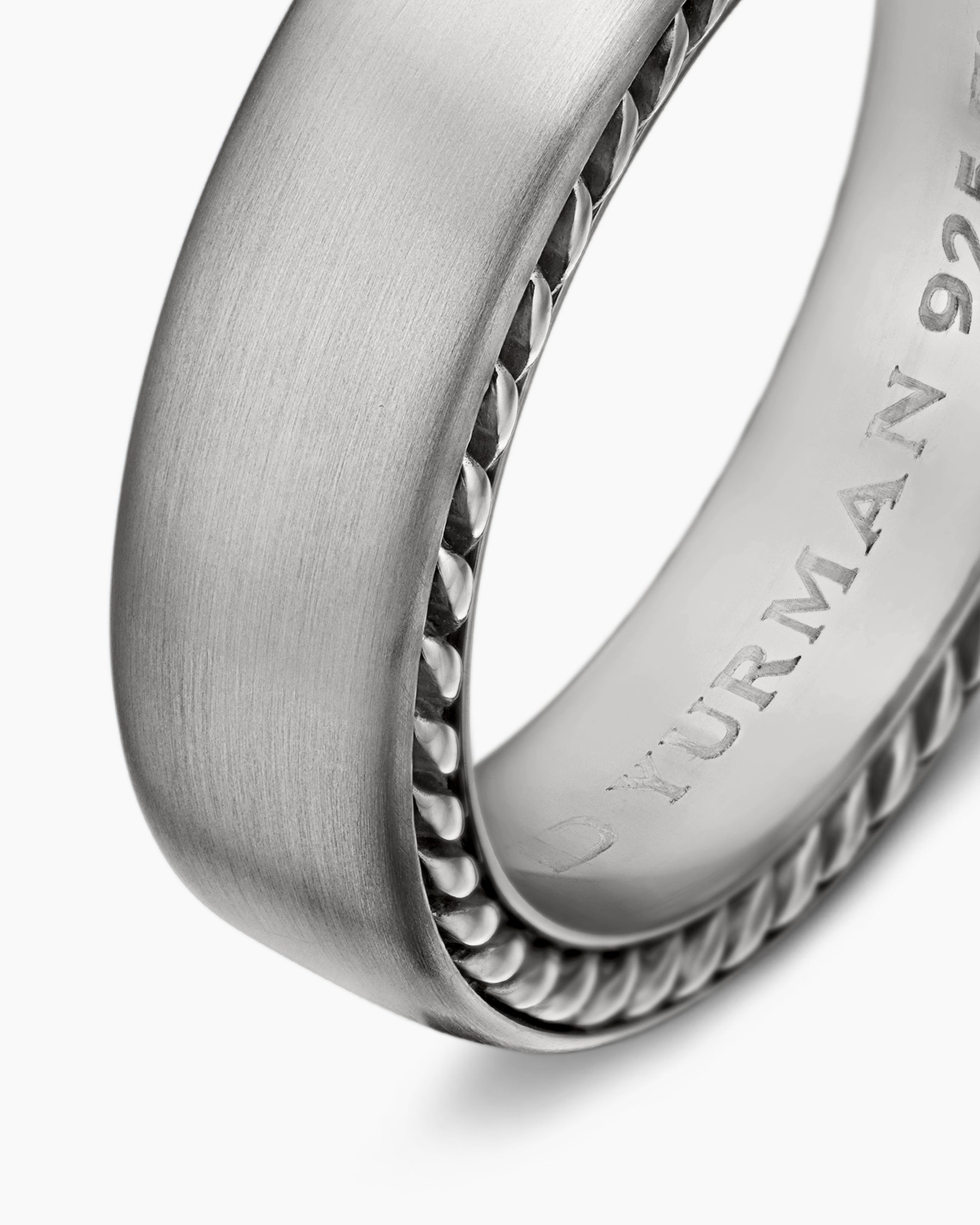 Streamline Band Ring in Grey Titanium, 6mm - Image 6