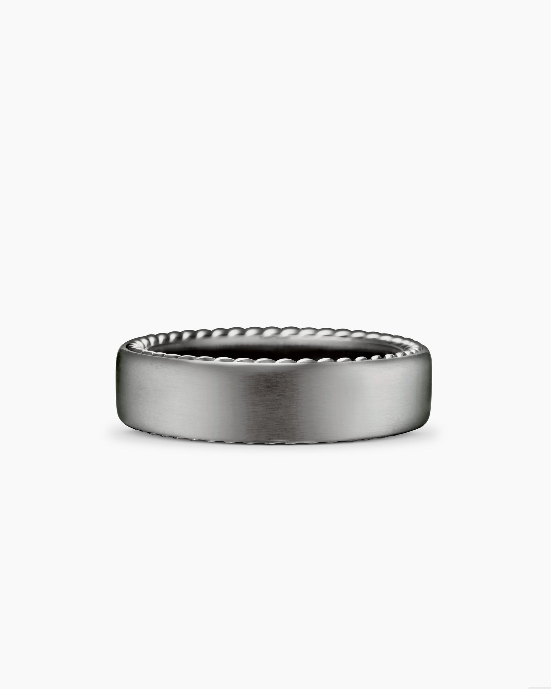 Streamline Band Ring in Grey Titanium, 6mm