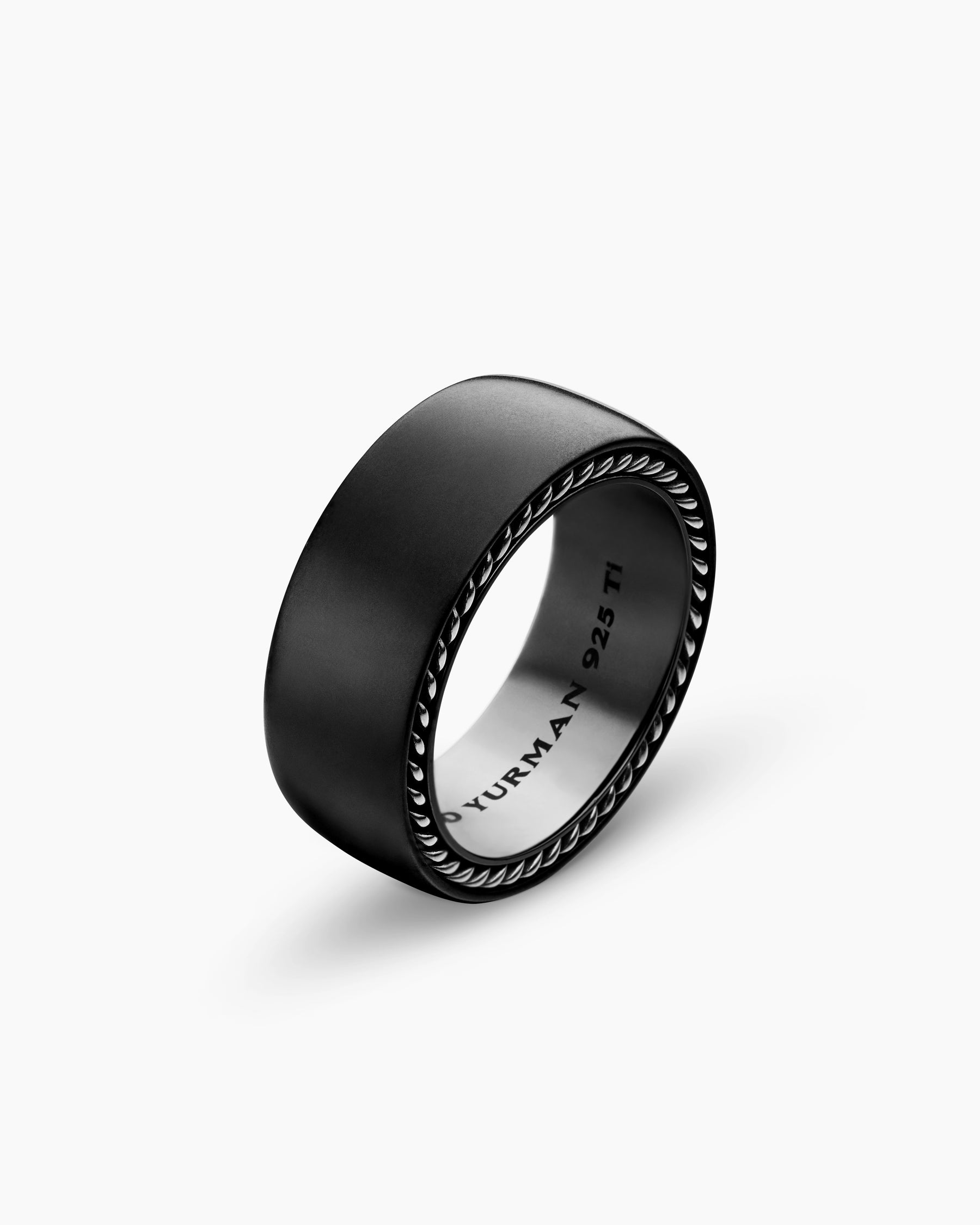Streamline Band Ring in Black Titanium, 9mm - Image 3