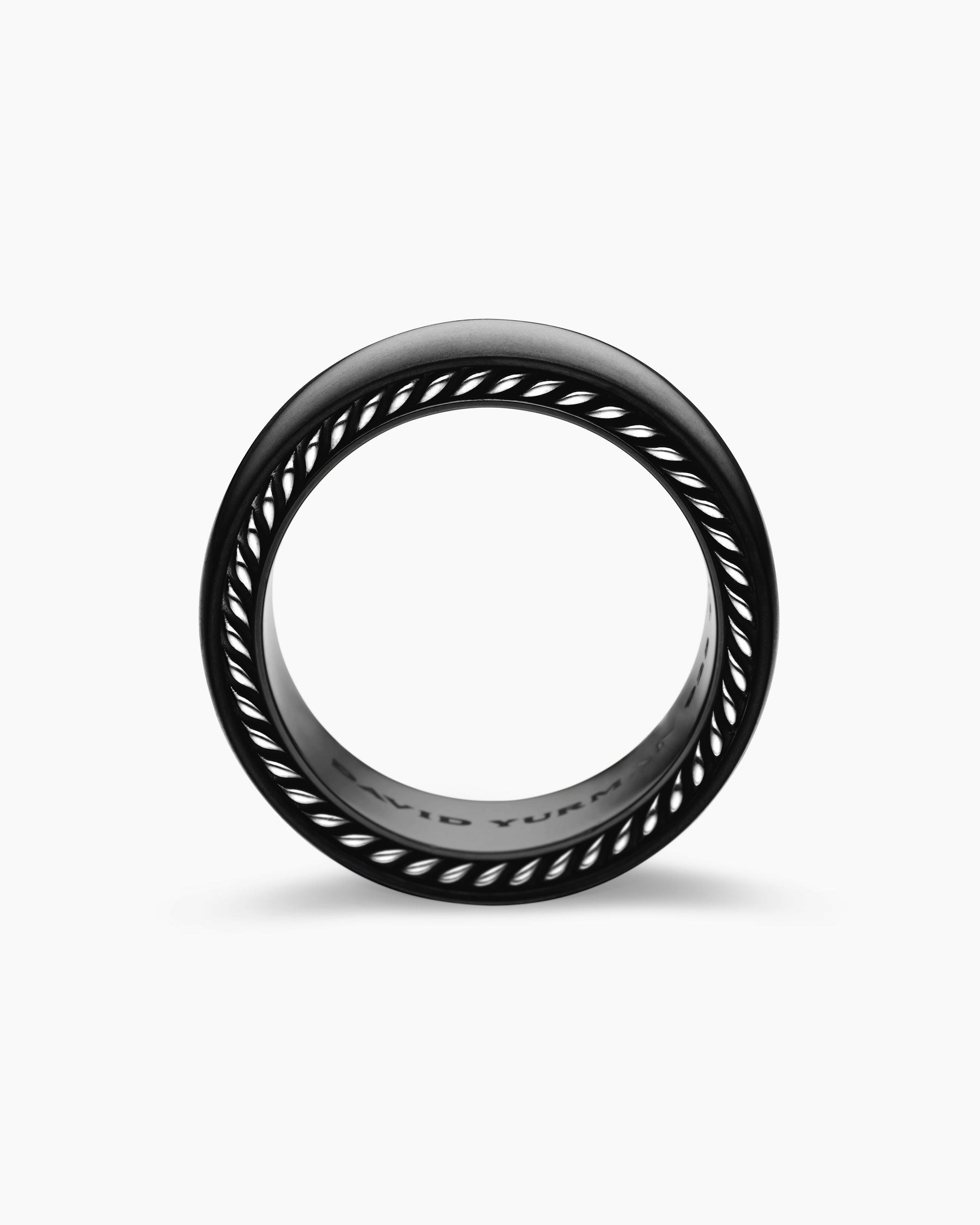 Streamline Band Ring in Black Titanium, 9mm - Image 5