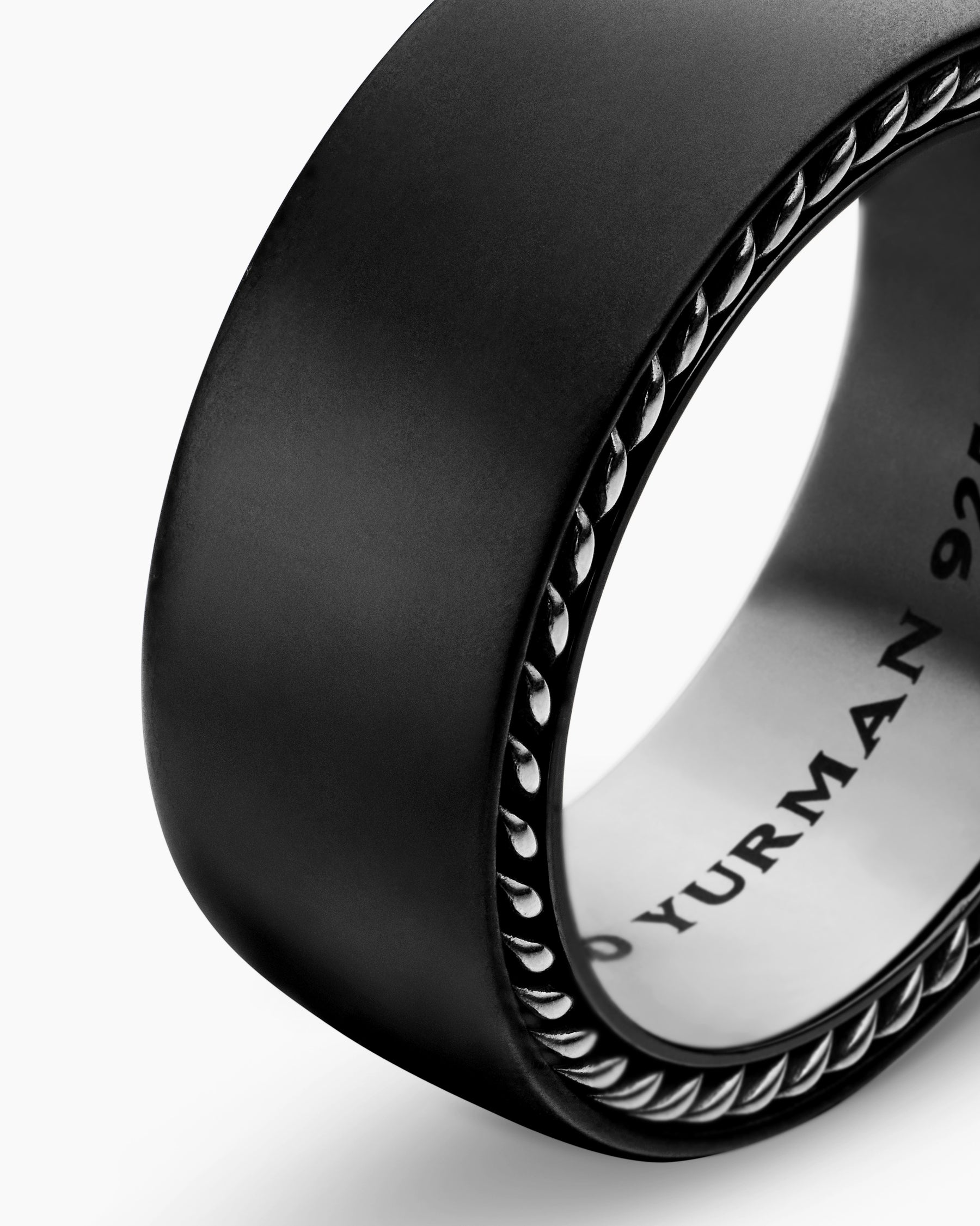 Streamline Band Ring in Black Titanium, 9mm - Image 6