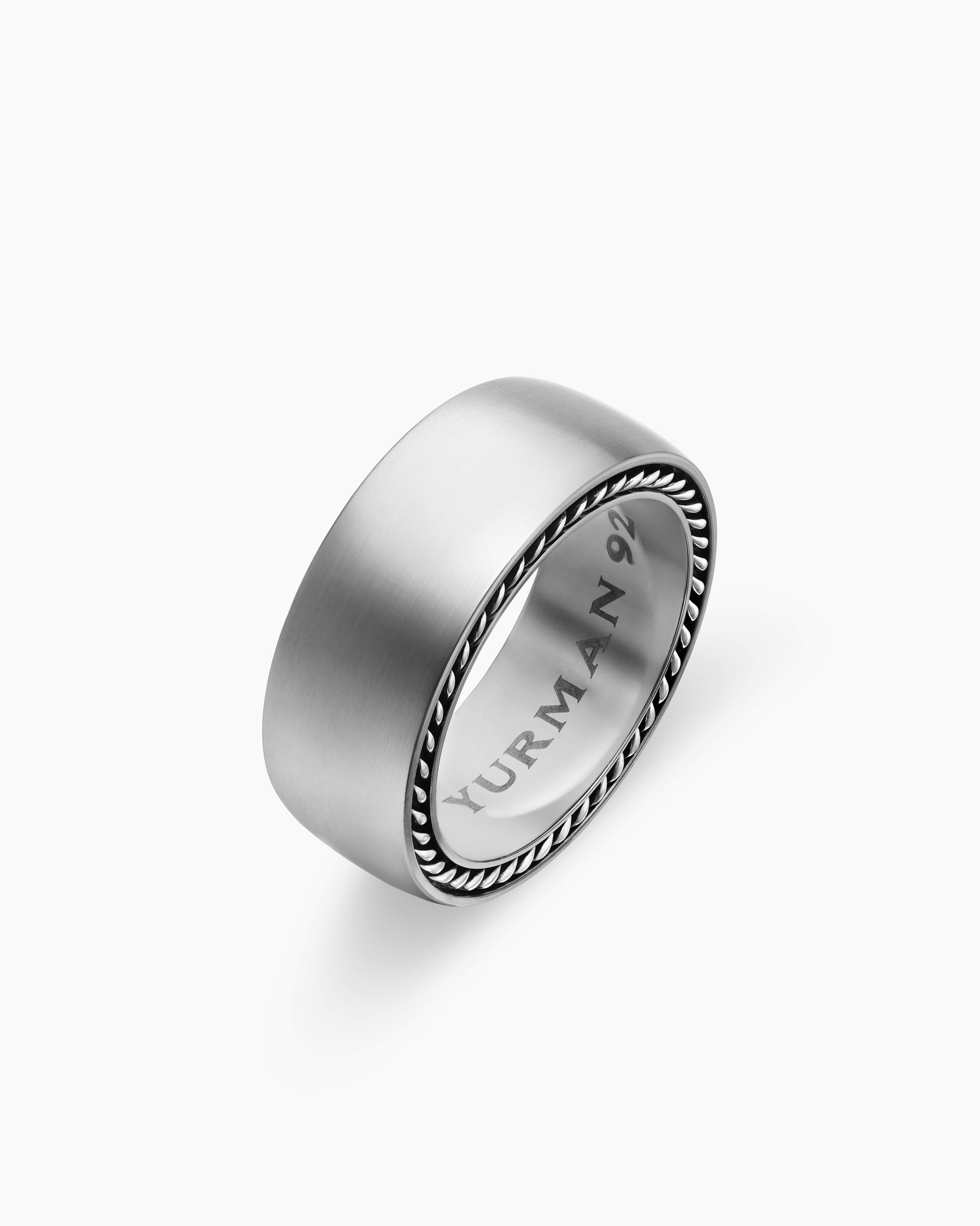 Streamline Band Ring in Grey Titanium, 9mm - Image 3