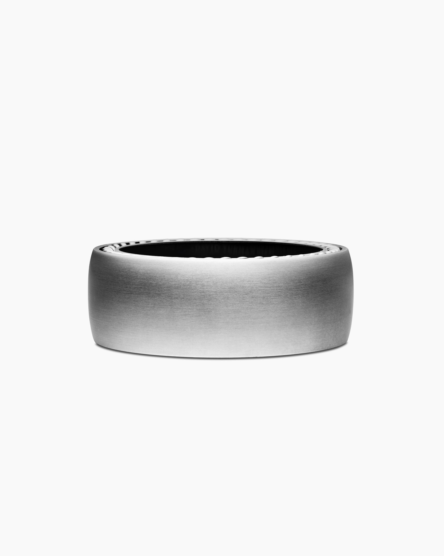 Streamline Band Ring in Grey Titanium, 9mm