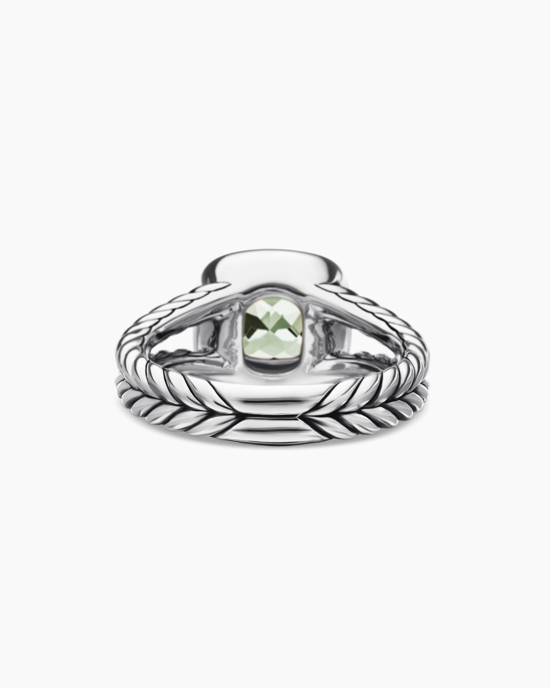 Petite Albion Ring in Sterling Silver with Prasiolite and Diamonds, 7mm - Image 6