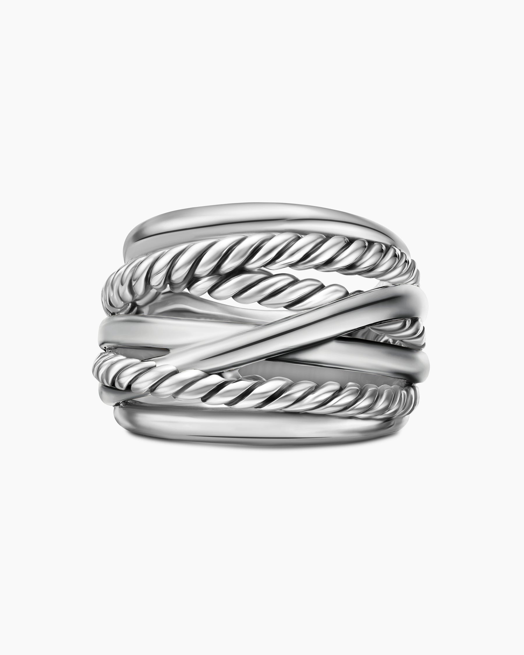 Crossover Ring in Sterling Silver, 17mm - Image 4