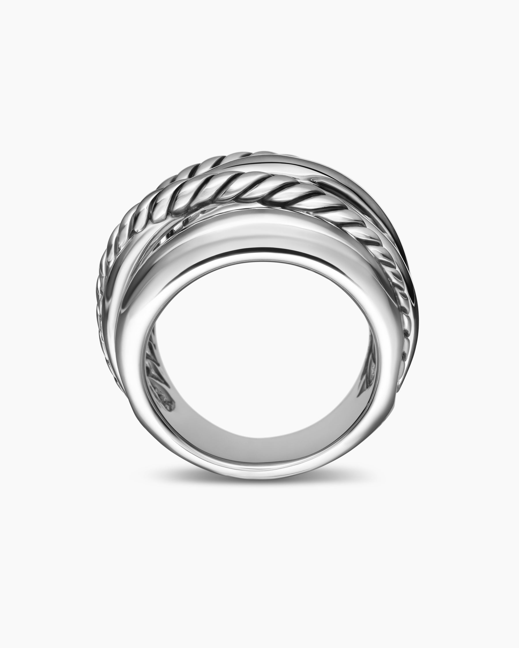 Crossover Ring in Sterling Silver, 17mm - Image 5