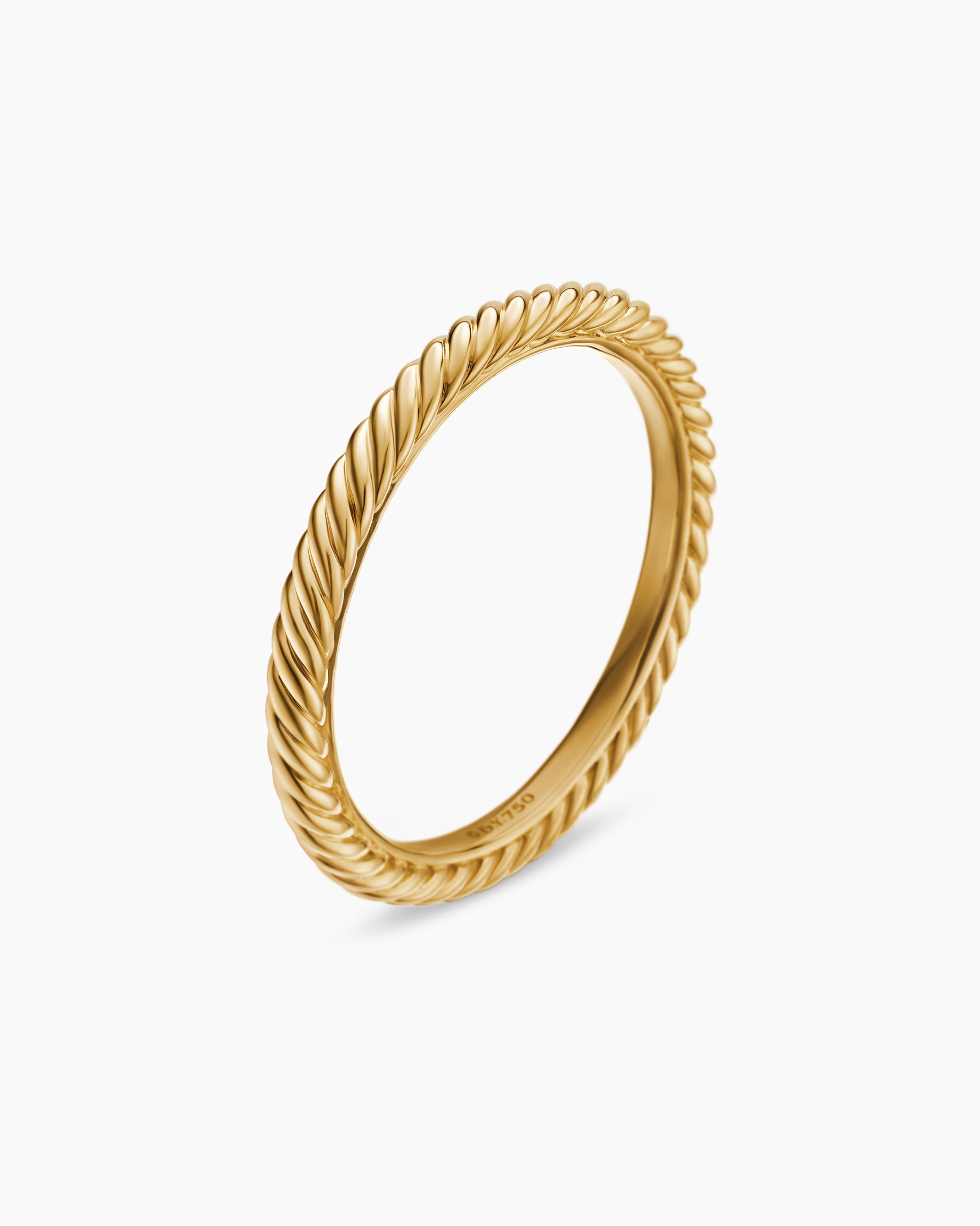 Cable Collectibles Stack Ring in 18K Yellow Gold, 2mm - Image 3