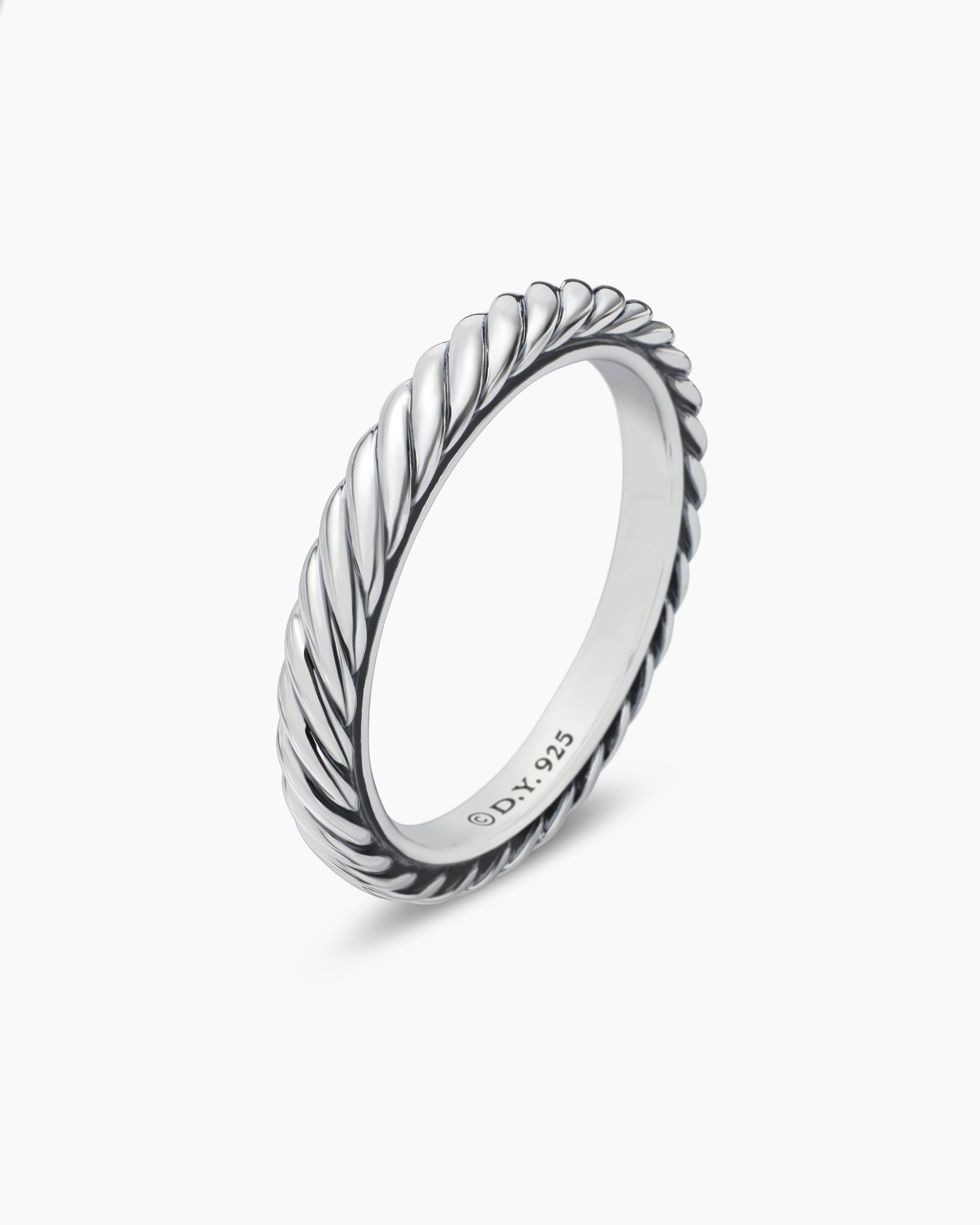 Cable Collectibles Stack Ring in Sterling Silver, 3mm - Image 3