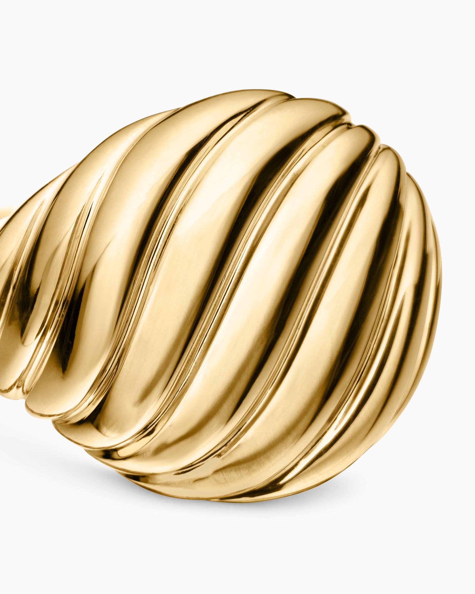 Sculpted Cable Pinky Ring in 18K Yellow Gold, 13mm - Image 5