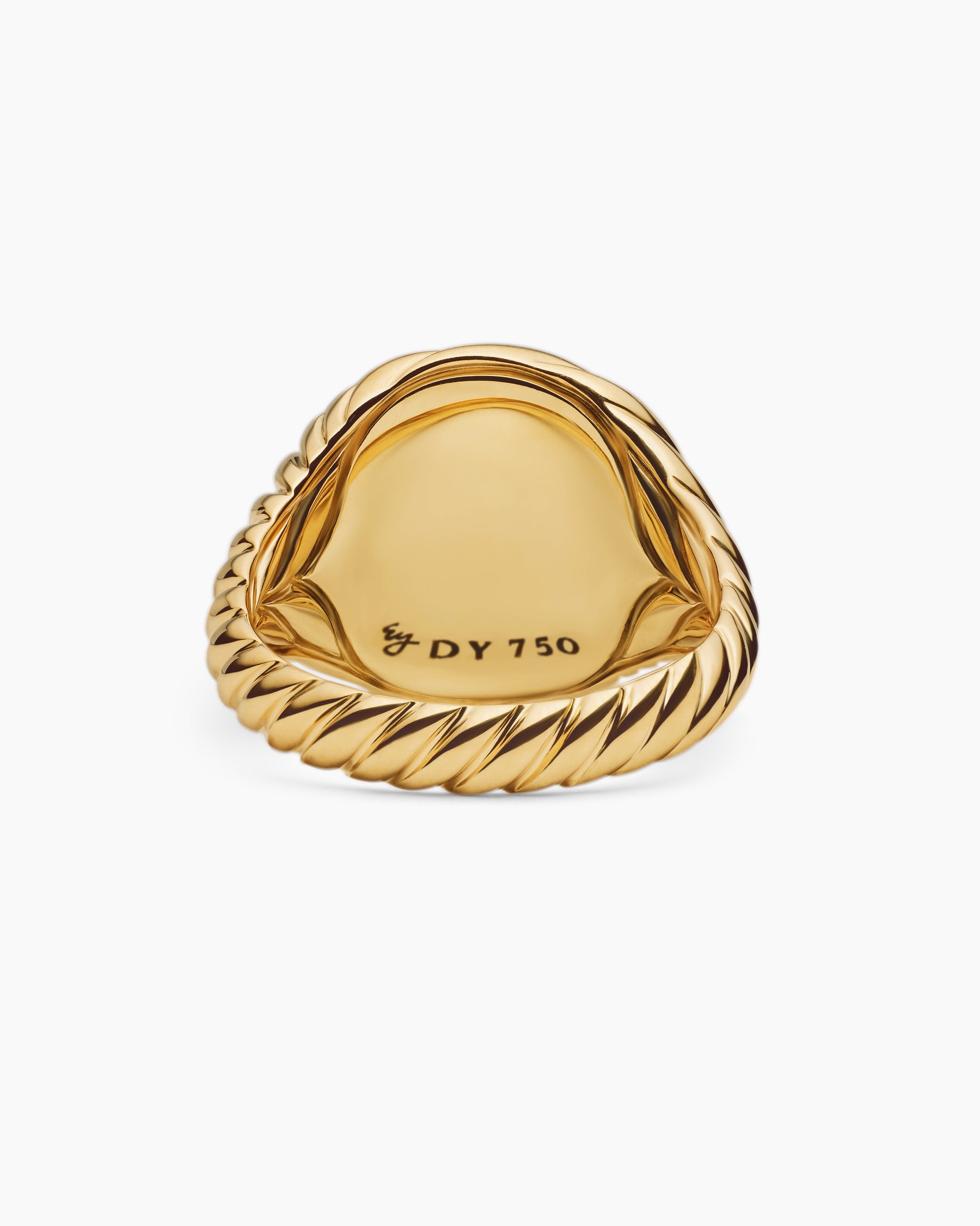 Sculpted Cable Pinky Ring in 18K Yellow Gold, 13mm - Image 6