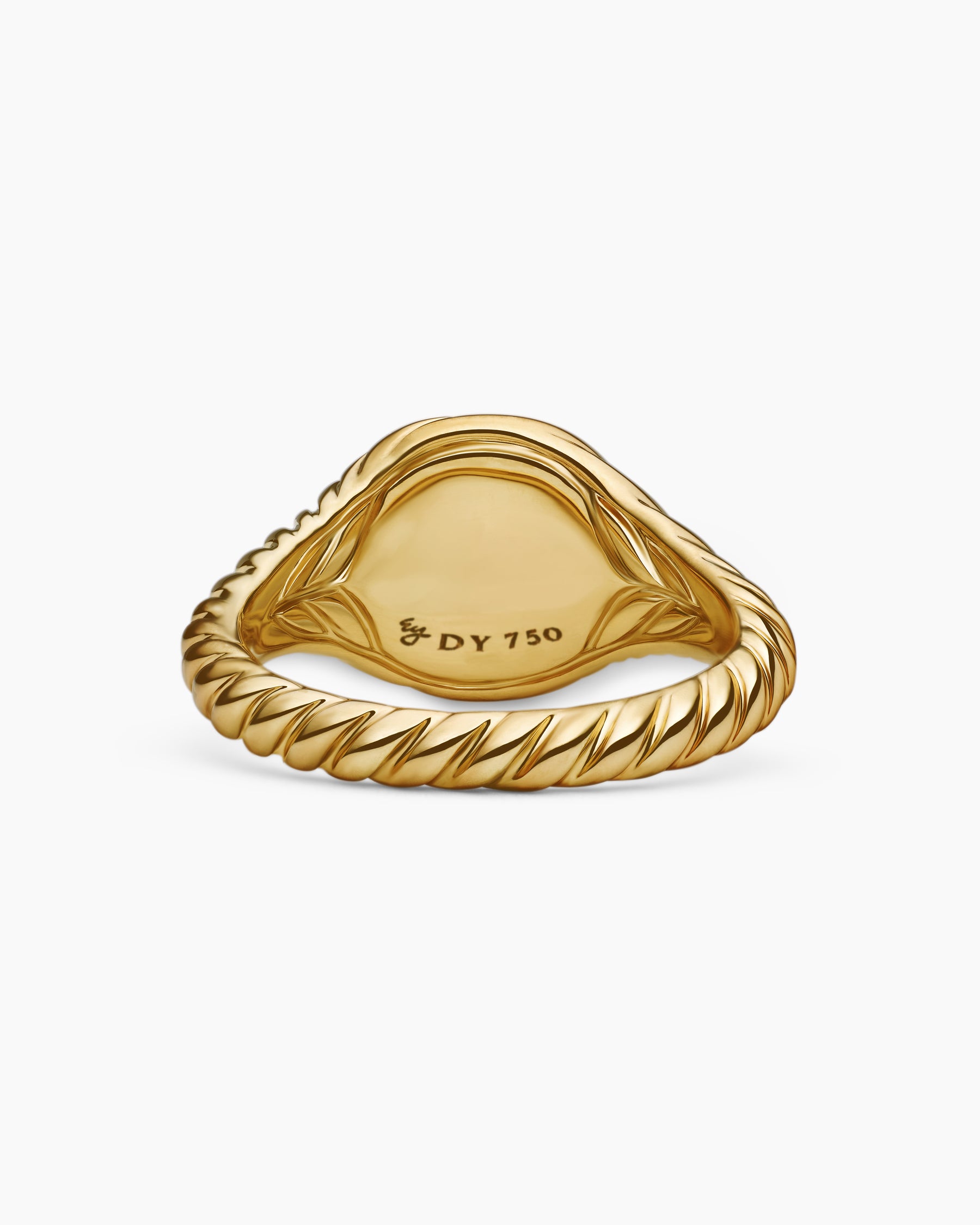 Sculpted Cable Pinky Ring in 18K Yellow Gold, 10mm - Image 6