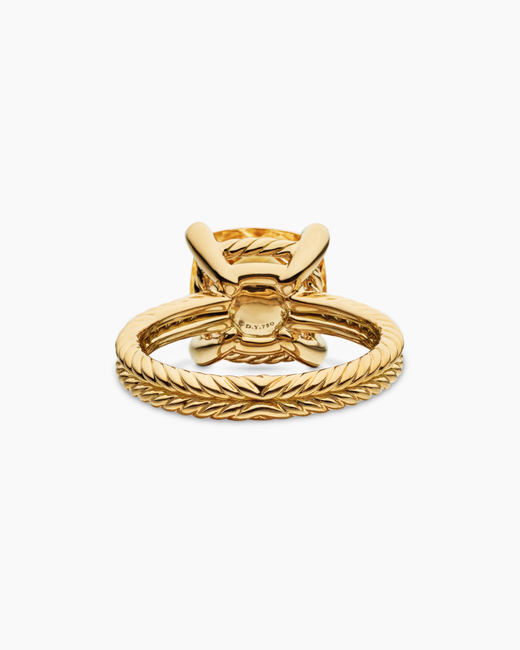 Chatelaine Ring in 18K Yellow Gold with Citrine and Diamonds, 11mm - Image 6