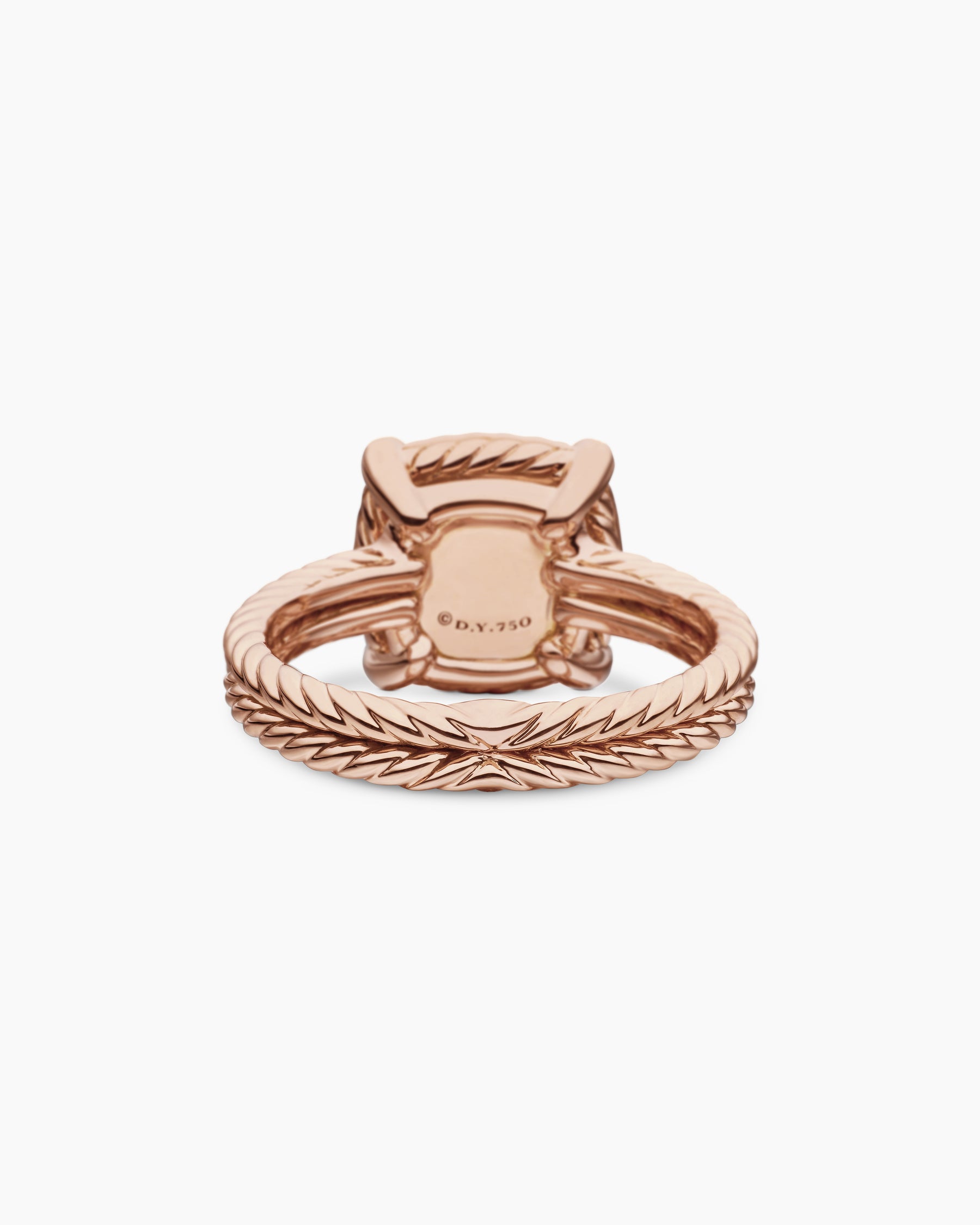 Chatelaine Ring in 18K Rose Gold with Morganite and Diamonds, 11mm - Image 6
