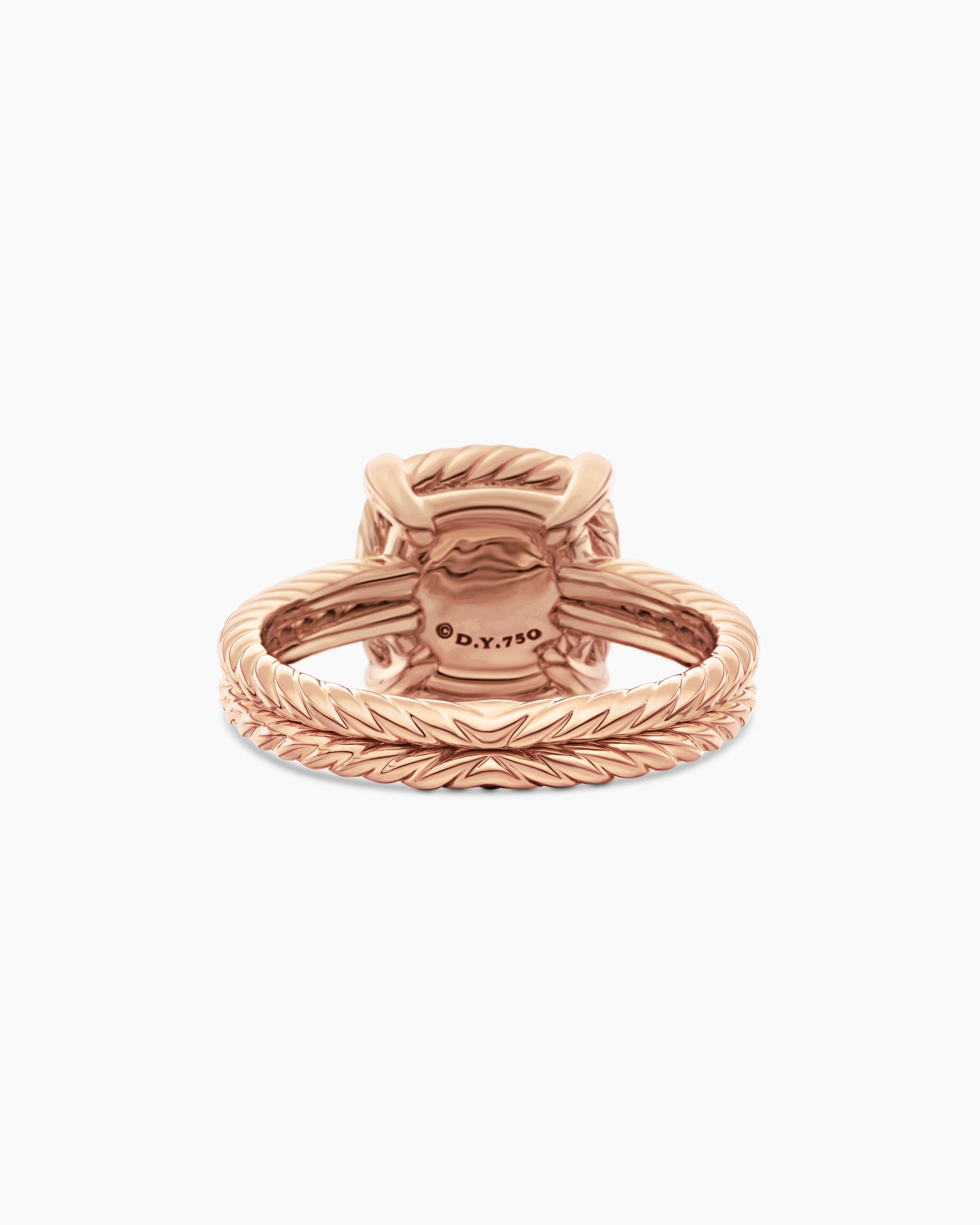 Chatelaine Pavé Bezel Ring in 18K Rose Gold with Morganite and Diamonds, 9mm - Image 6