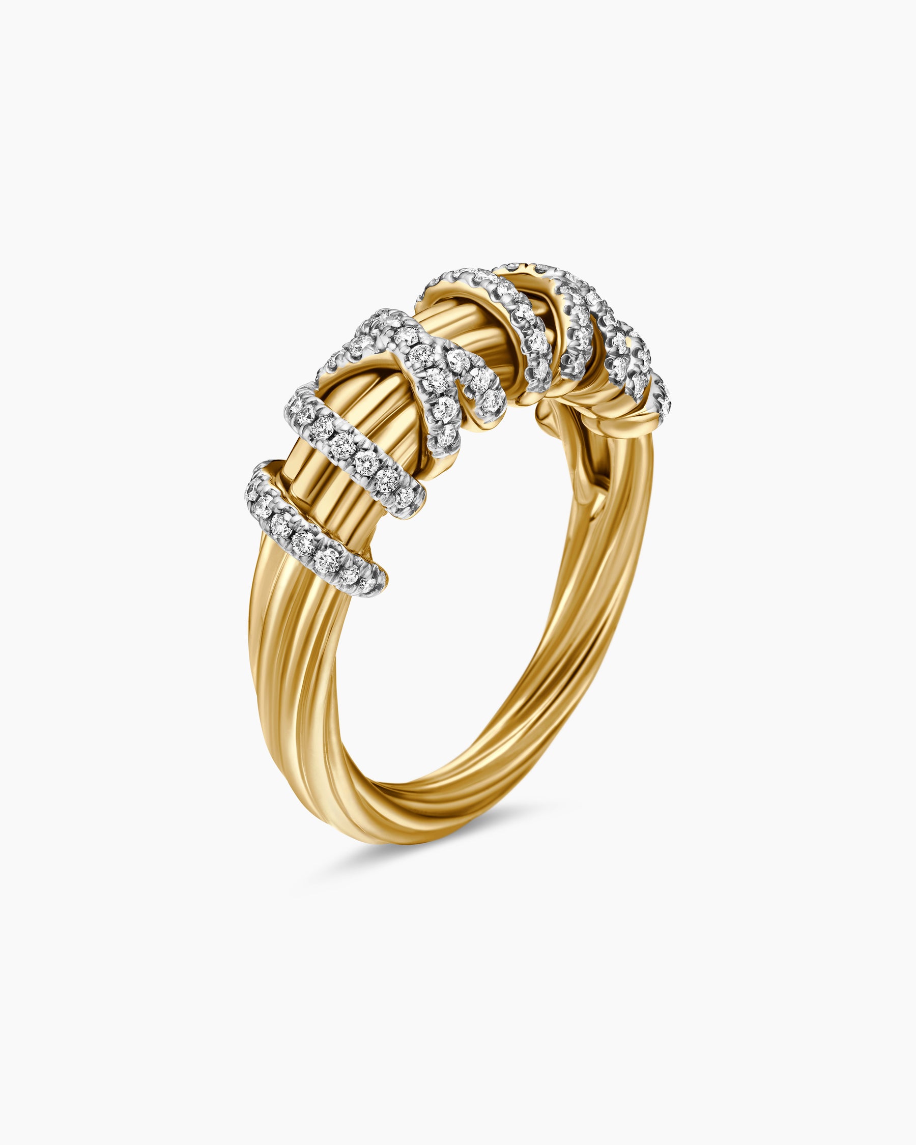 Helena Ring in 18K Yellow Gold with Diamonds, 7.7mm - Image 3