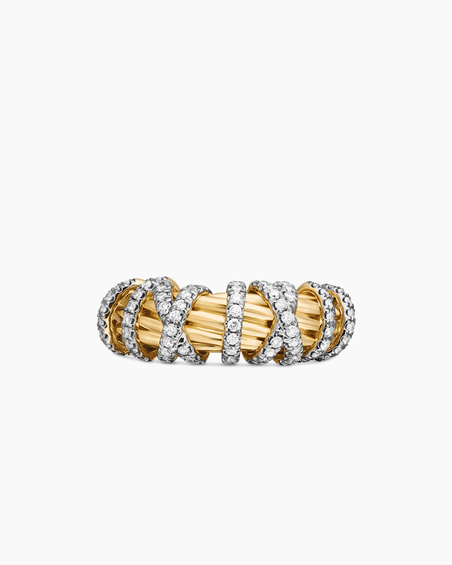 Helena Ring in 18K Yellow Gold with Diamonds, 7.7mm - Image 4