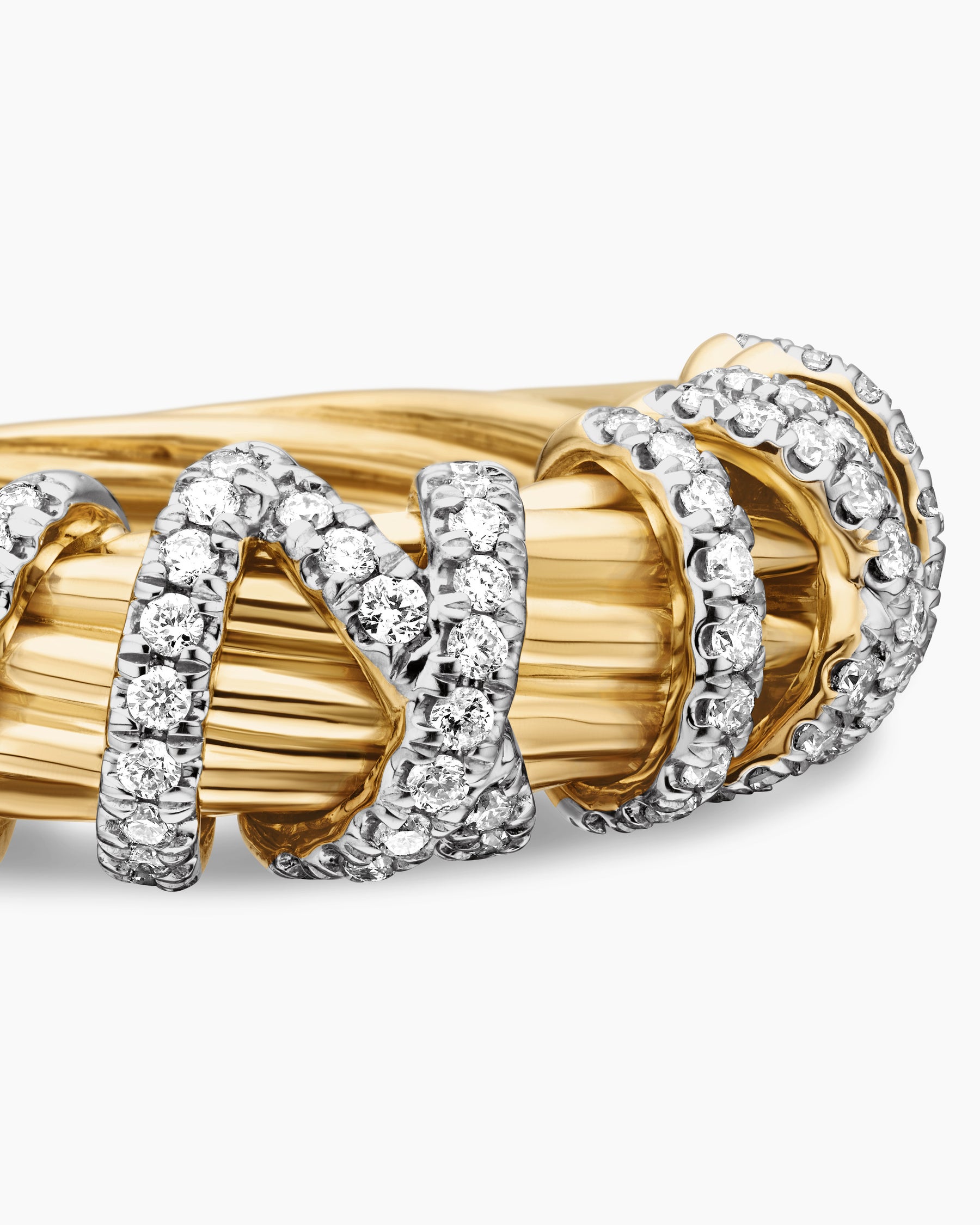 Helena Ring in 18K Yellow Gold with Diamonds, 7.7mm - Image 5