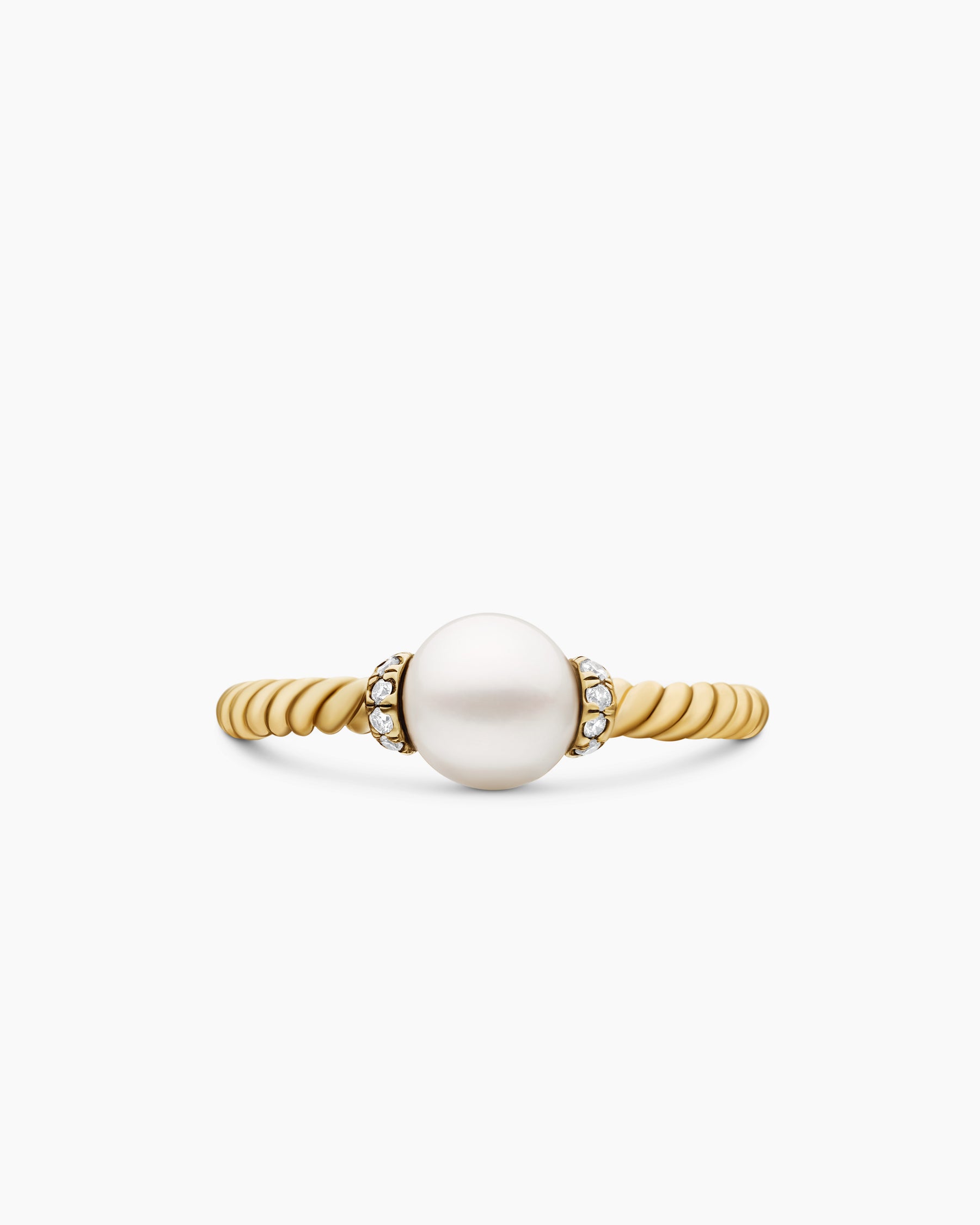 Petite Solari Station Ring in 18K Yellow Gold with Pearl and Diamonds, 2.3mm - Image 4