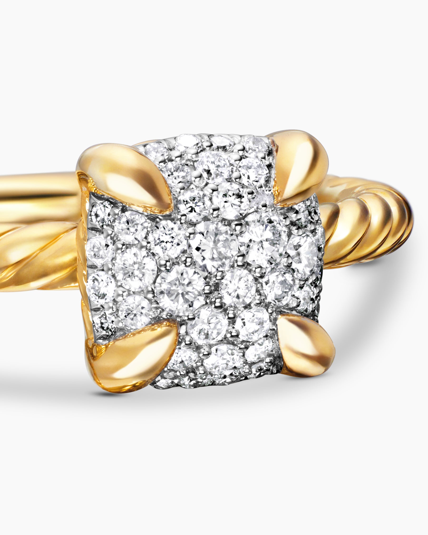 Petite Chatelaine Ring in 18K Yellow Gold with Pavé Diamonds, 7mm - Image 5