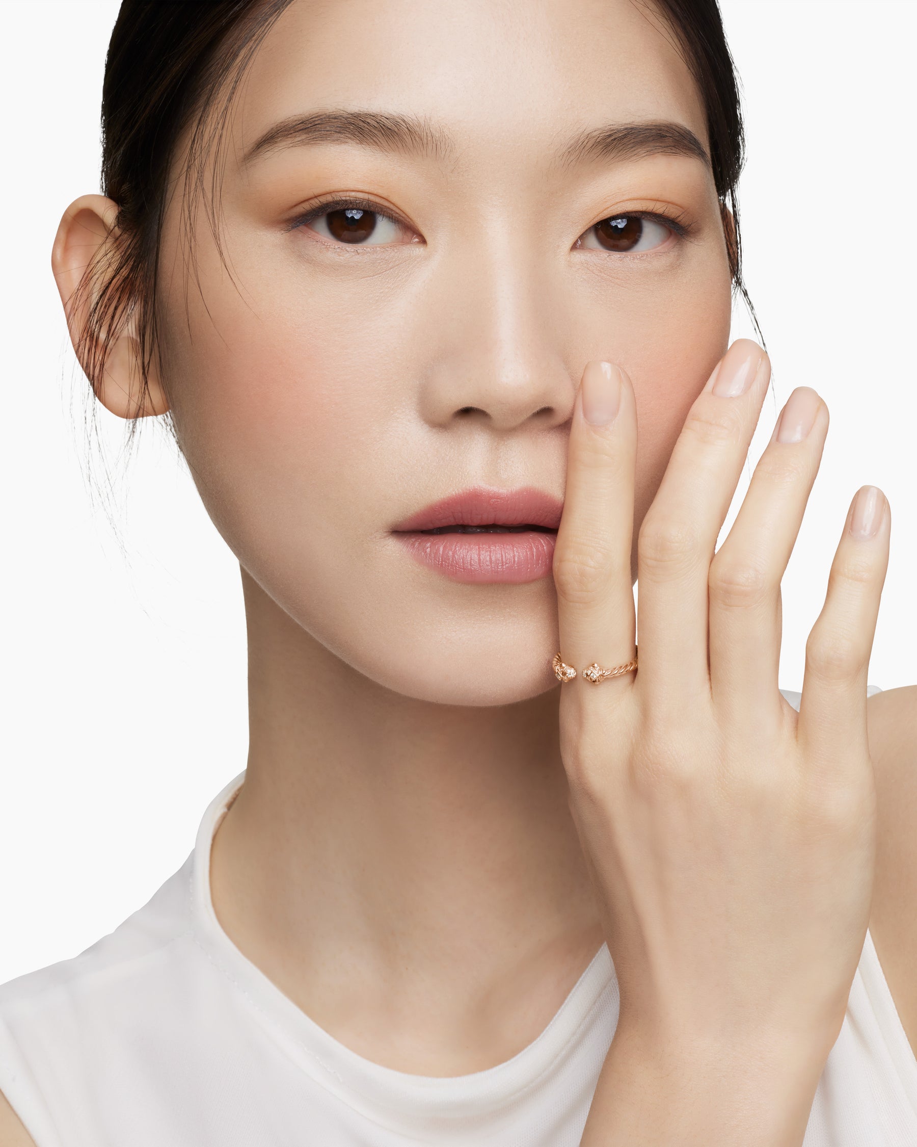 Renaissance Ring in 18K Rose Gold with Diamonds, 2.3mm - Image 8